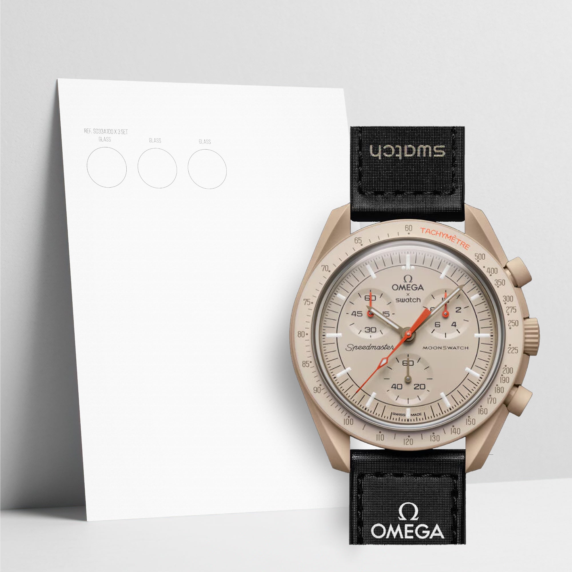 WATCHSHELL SWATCH MOONSWATCH SO33C100 42MM PROTECTIVE FILM
