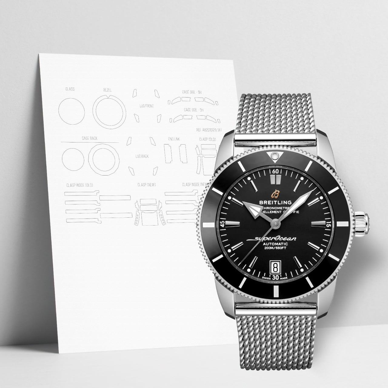 WATCHSHELL BREITLING SUPEROCEAN AB2010121B1A1 42MM PROTECTIVE FILM