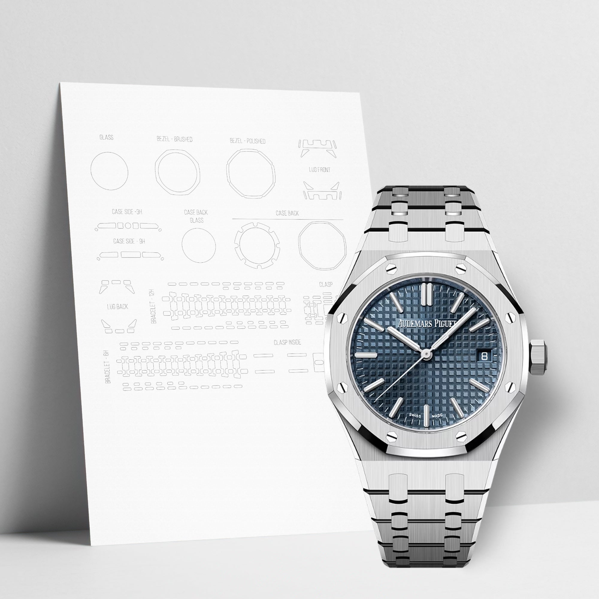 WATCHSHELL AUDEMARS PIGUET ROYAL OAK 15550ST.OO.1356ST.06 37MM PROTECTIVE FILM
