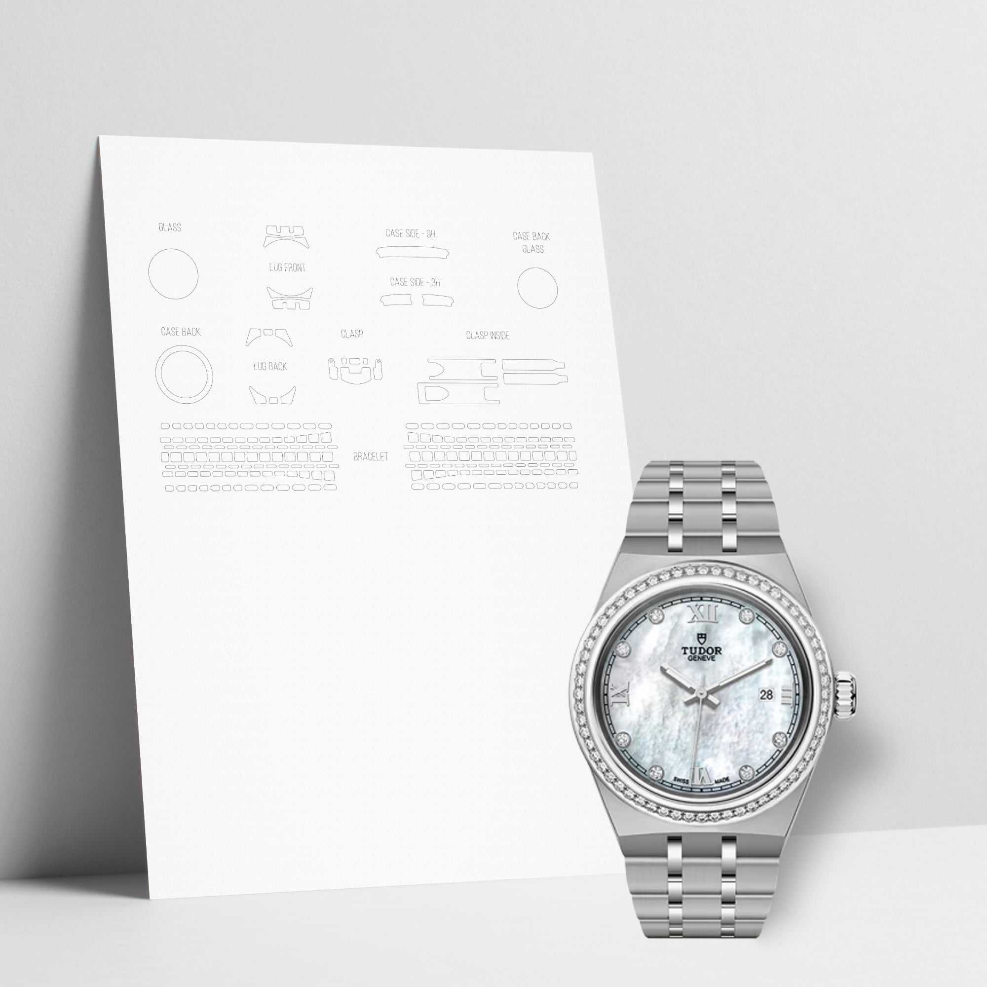 WATCHSHELL TUDOR ROYAL M28320 28MM PROTECTIVE FILM