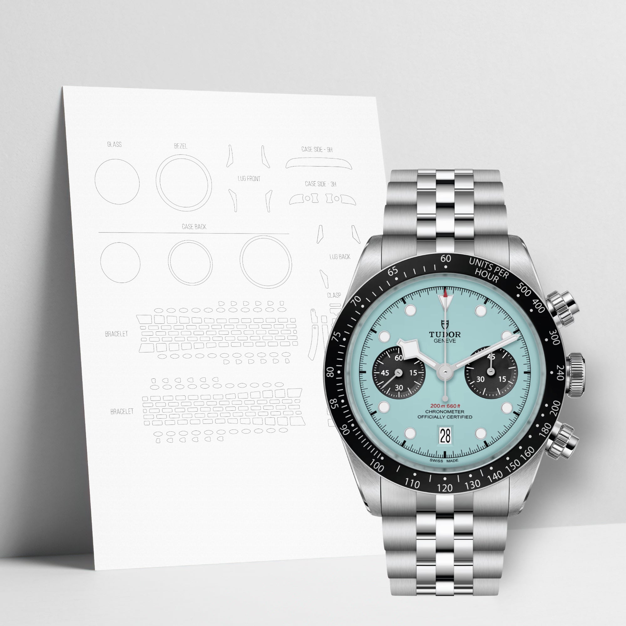 WATCHSHELL TUDOR BLACK BAY M79360N 41MM PROTECTIVE FILM