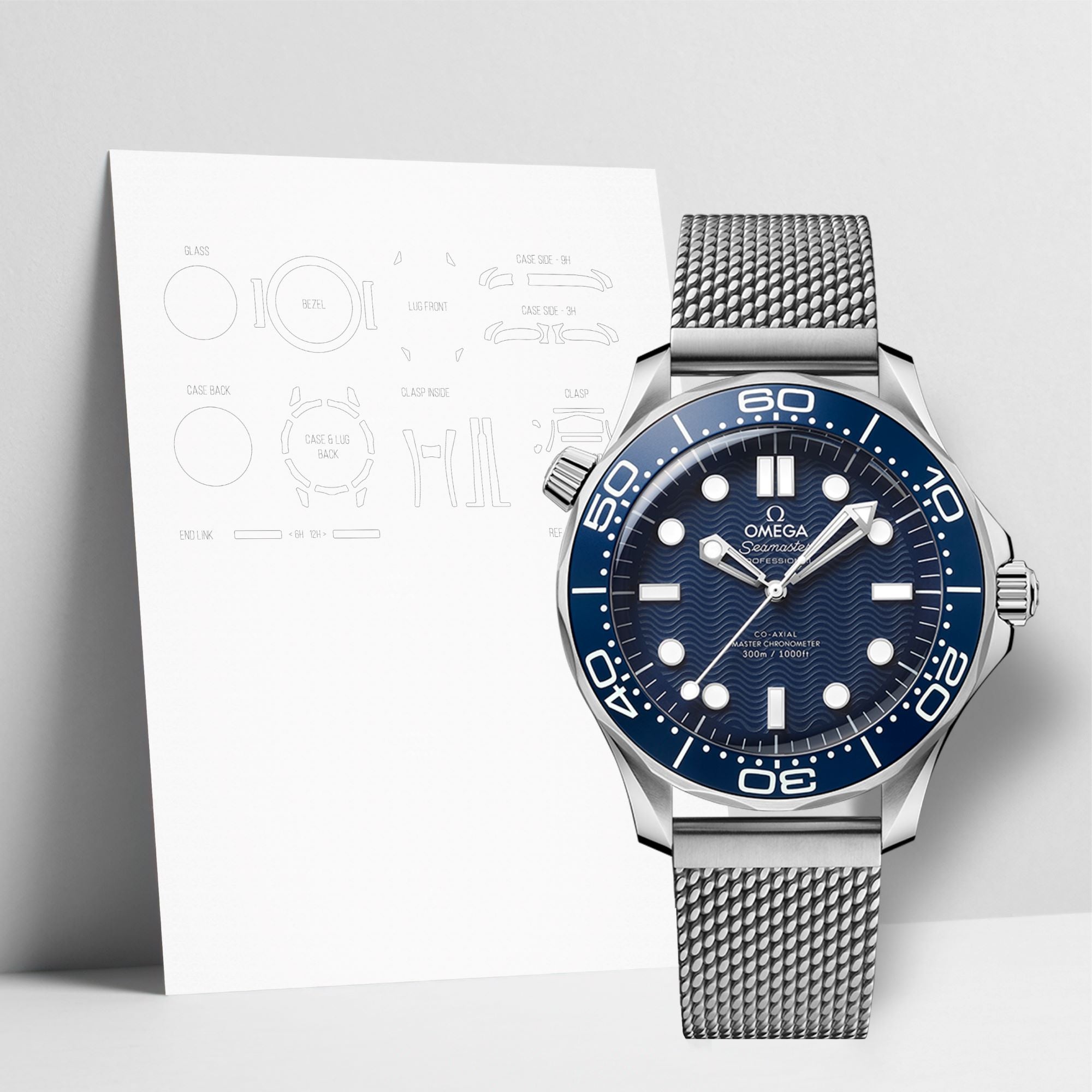 WATCHSHELL OMEGA DIVER 300M 210.30.42.20.04.001 42MM PROTECTIVE FILM