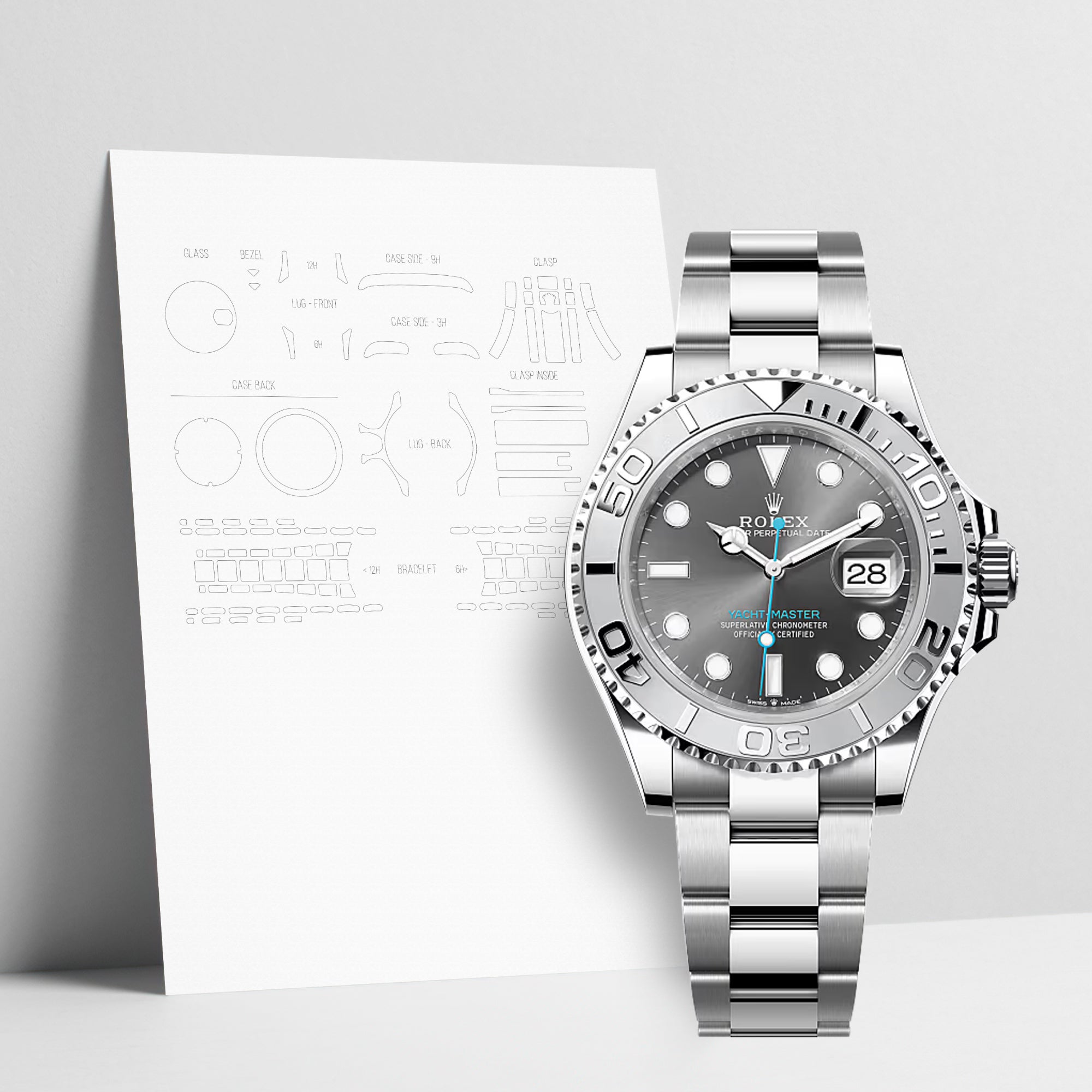 WATCHSHELL ROLEX YACHT-MASTER 126622 40MM OYSTER PROTECTIVE FILM