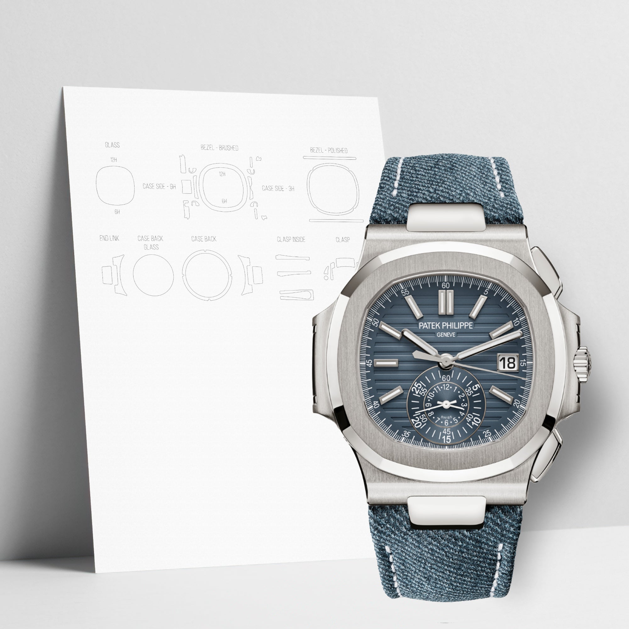 WATCHSHELL PATEK PHILIPPE NAUTILUS 5980/60G 40.5MM PROTECTIVE FILM