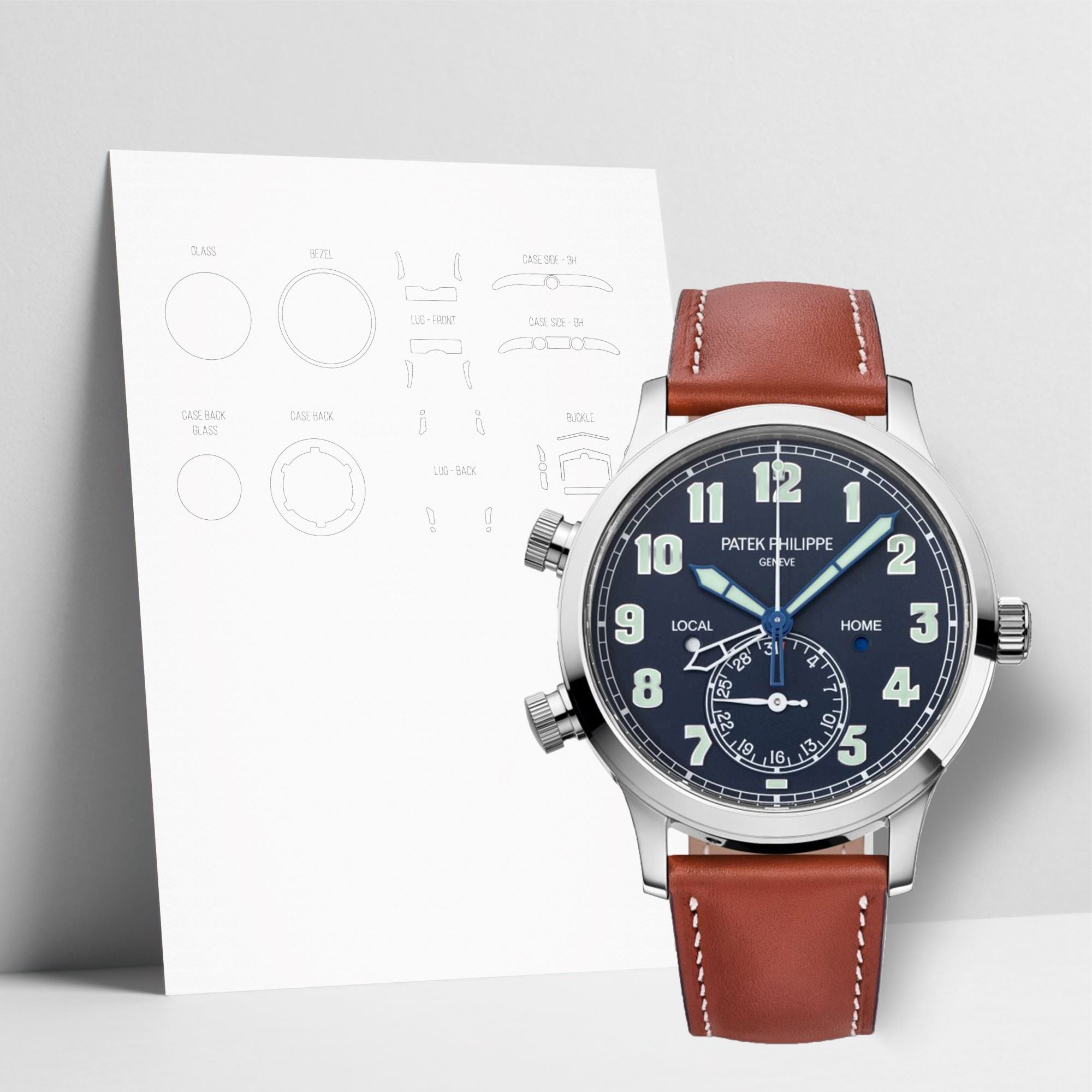 WATCHSHELL PATEK PHILIPPE CALATRAVA 5524G 42MM PROTECTIVE FILM