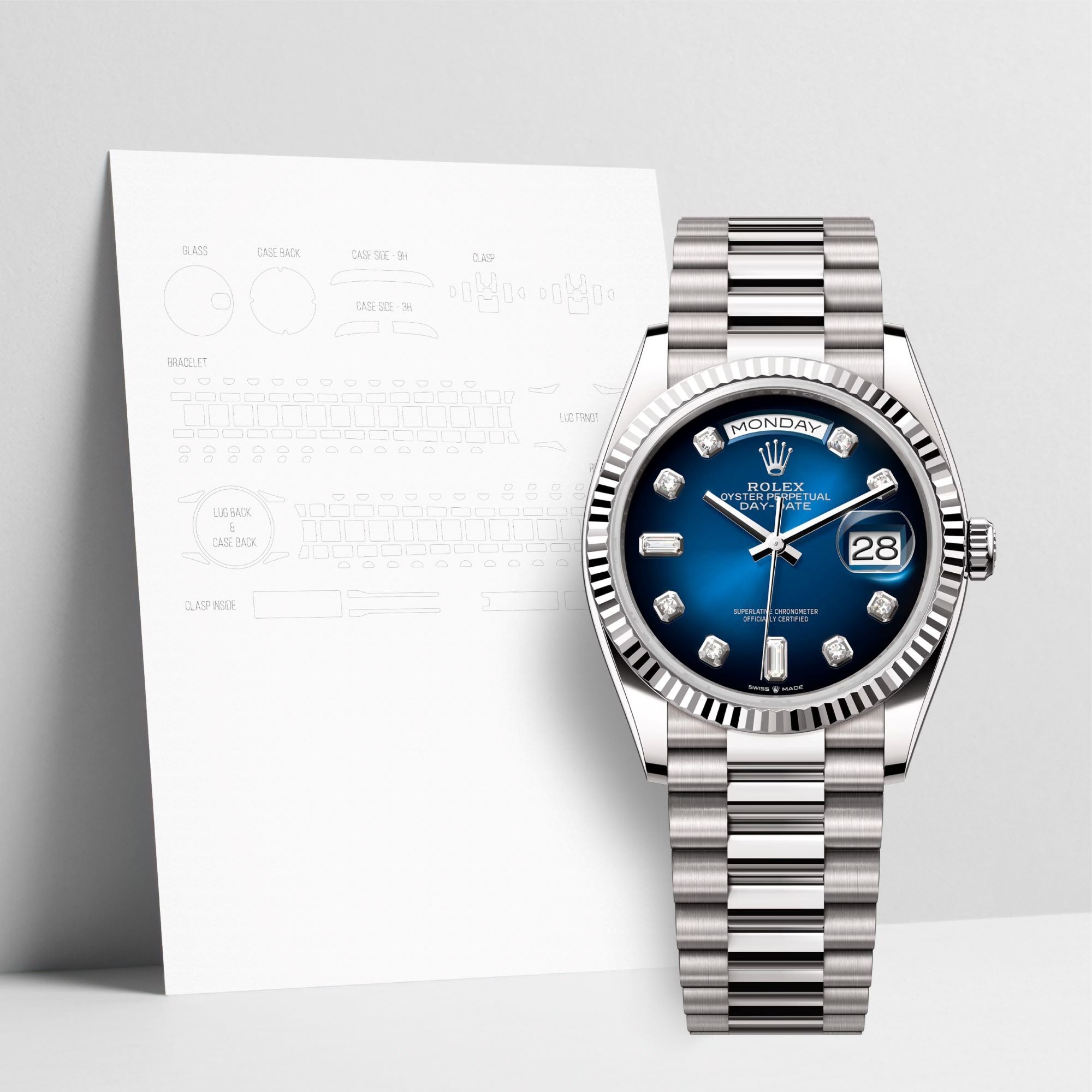 WATCHSHELL ROLEX DAY-DATE 128239 36MM PRESIDENT PROTECTIVE FILM