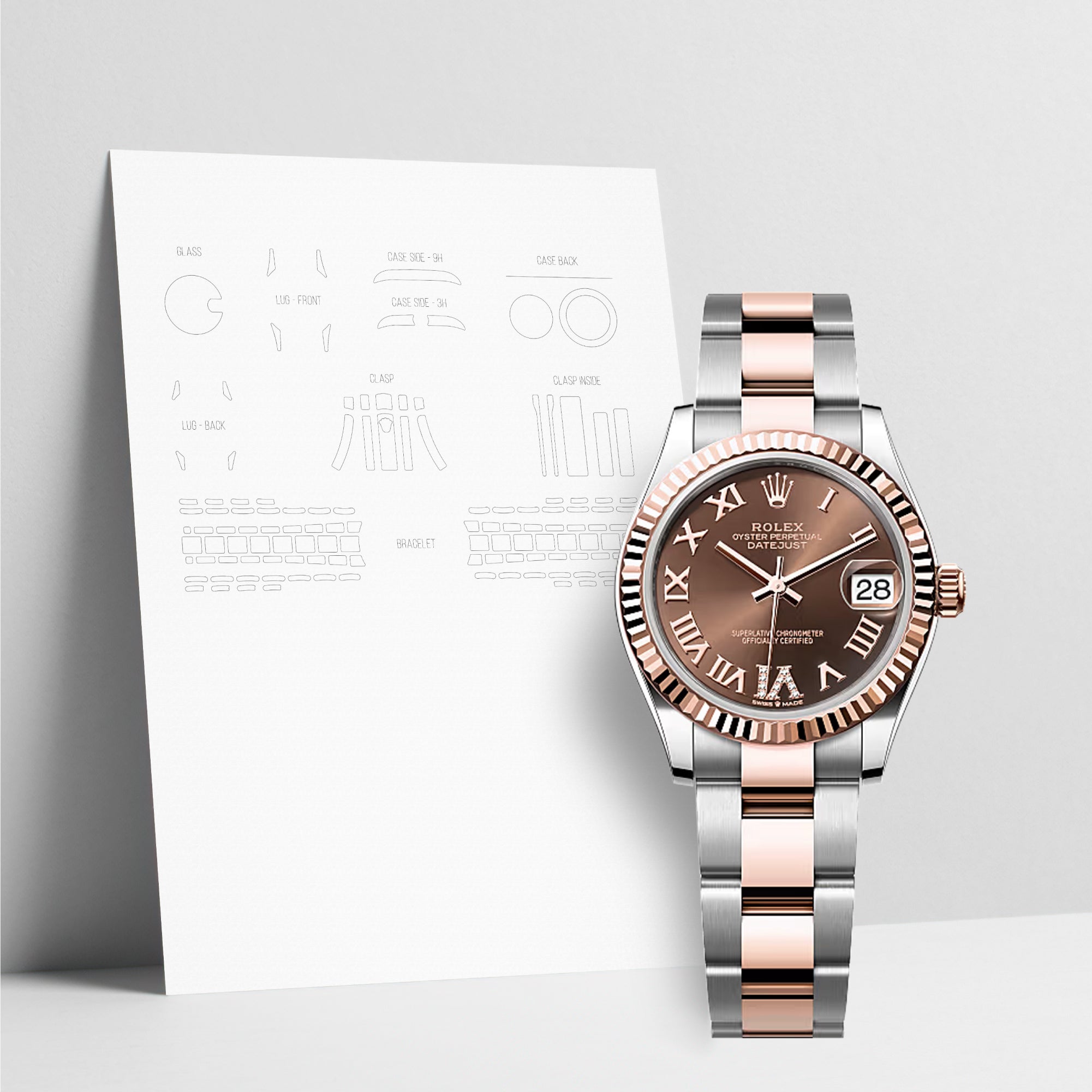WATCHSHELL ROLEX DATEJUST 278271 31MM OYSTER PROTECTIVE FILM