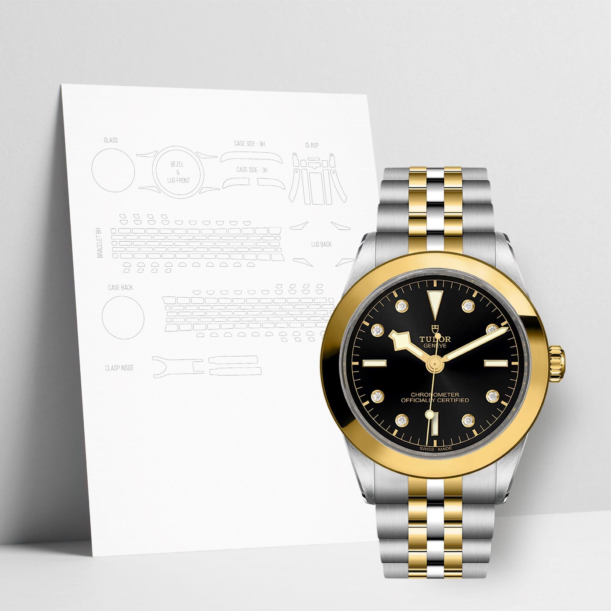 WATCHSHELL TUDOR BLACK BAY M79663 39MM PROTECTIVE FILM