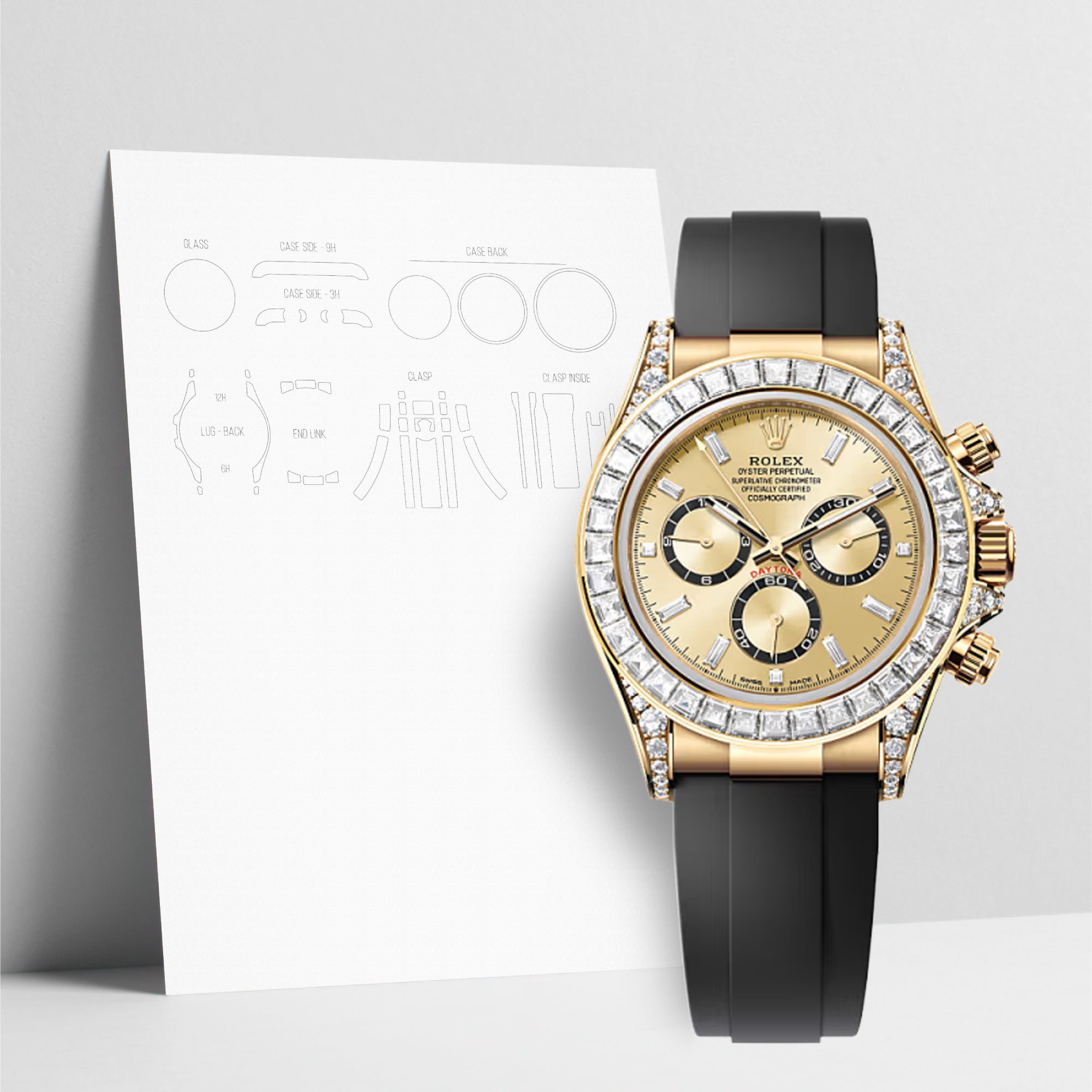 WATCHSHELL ROLEX DAYTONA 126538TBR 40MM OYSTERFLEX PROTECTIVE FILM