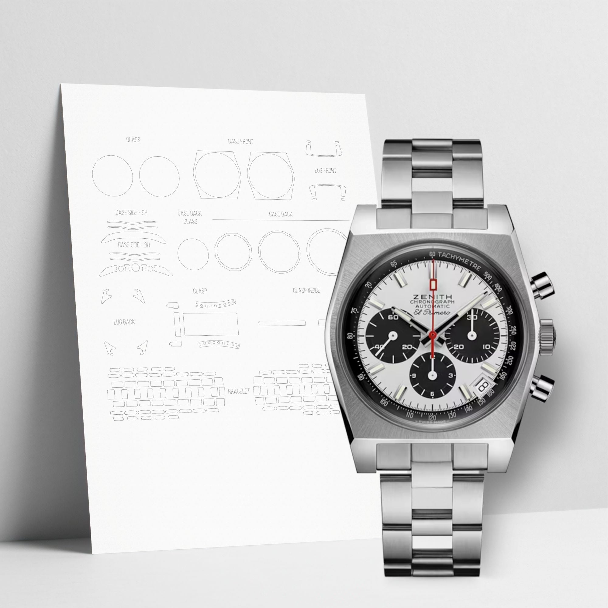 WATCHSHELL ZENITH CHRONOMASTER 03.A384.400/21.M384 37MM PROTECTIVE FILM