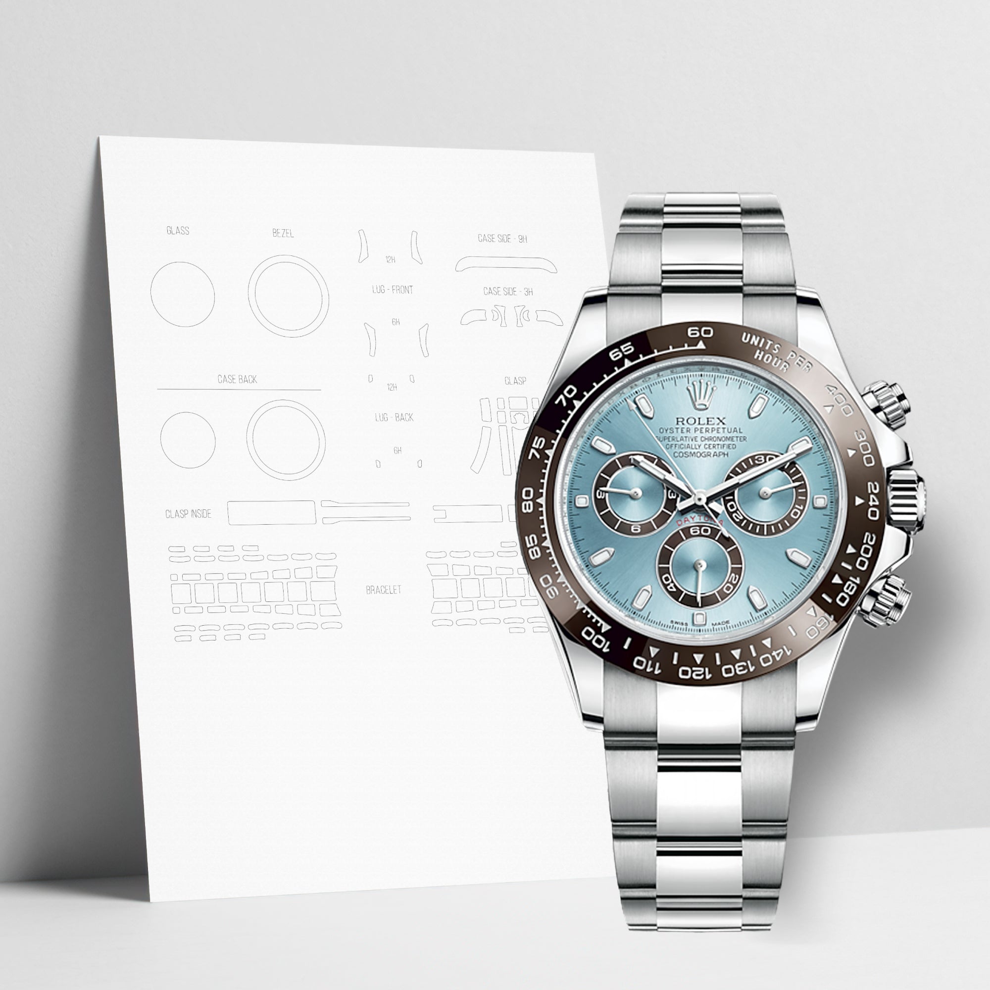 WATCHSHELL ROLEX DAYTONA 116506 40MM OYSTER PROTECTIVE FILM