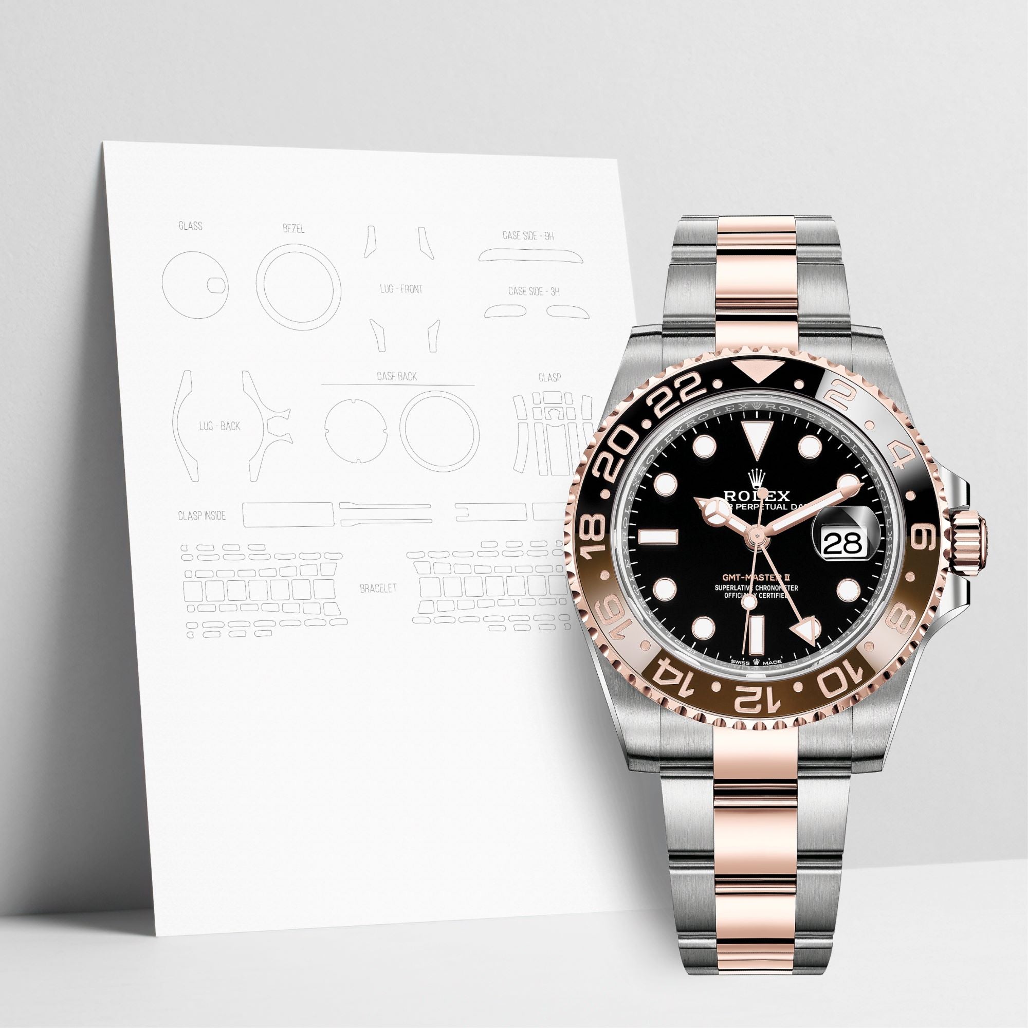 WATCHSHELL ROLEX GMT-MASTER II 126711 40MM OYSTER PROTECTIVE FILM