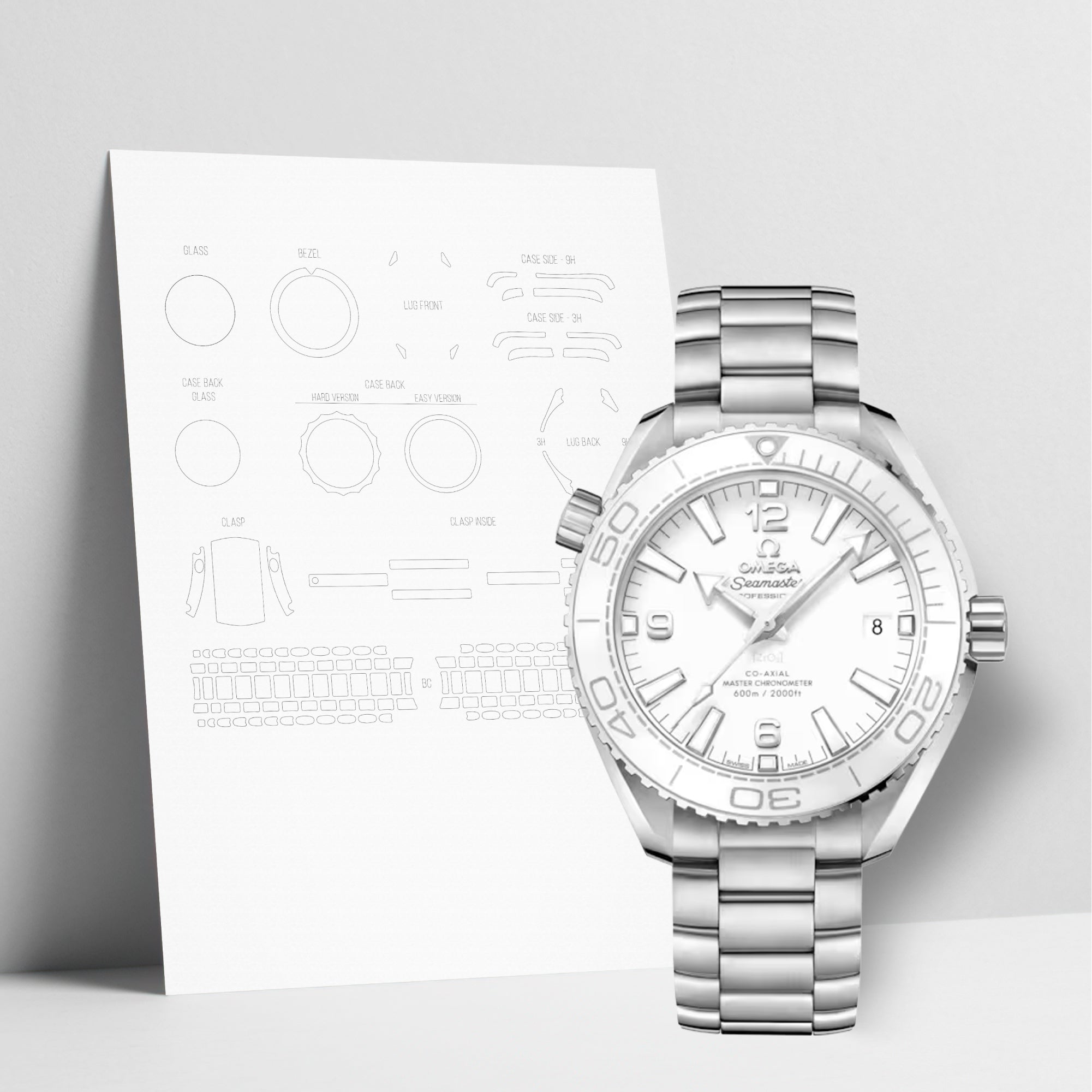 WATCHSHELL OMEGA PLANET OCEAN 215.30.40.20.04.001 39.5MM PROTECTIVE FILM