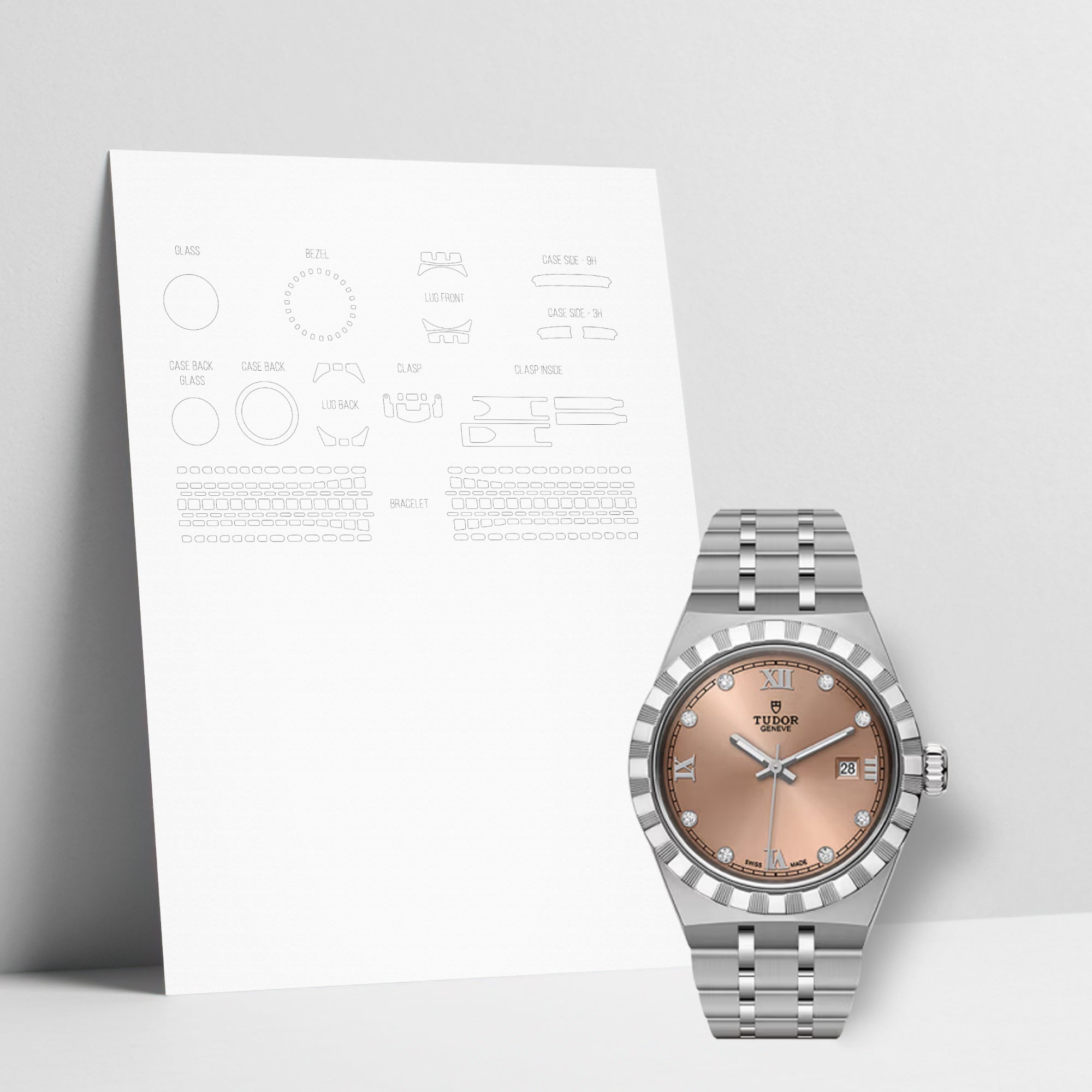 WATCHSHELL TUDOR ROYAL M283000 28MM PROTECTIVE FILM