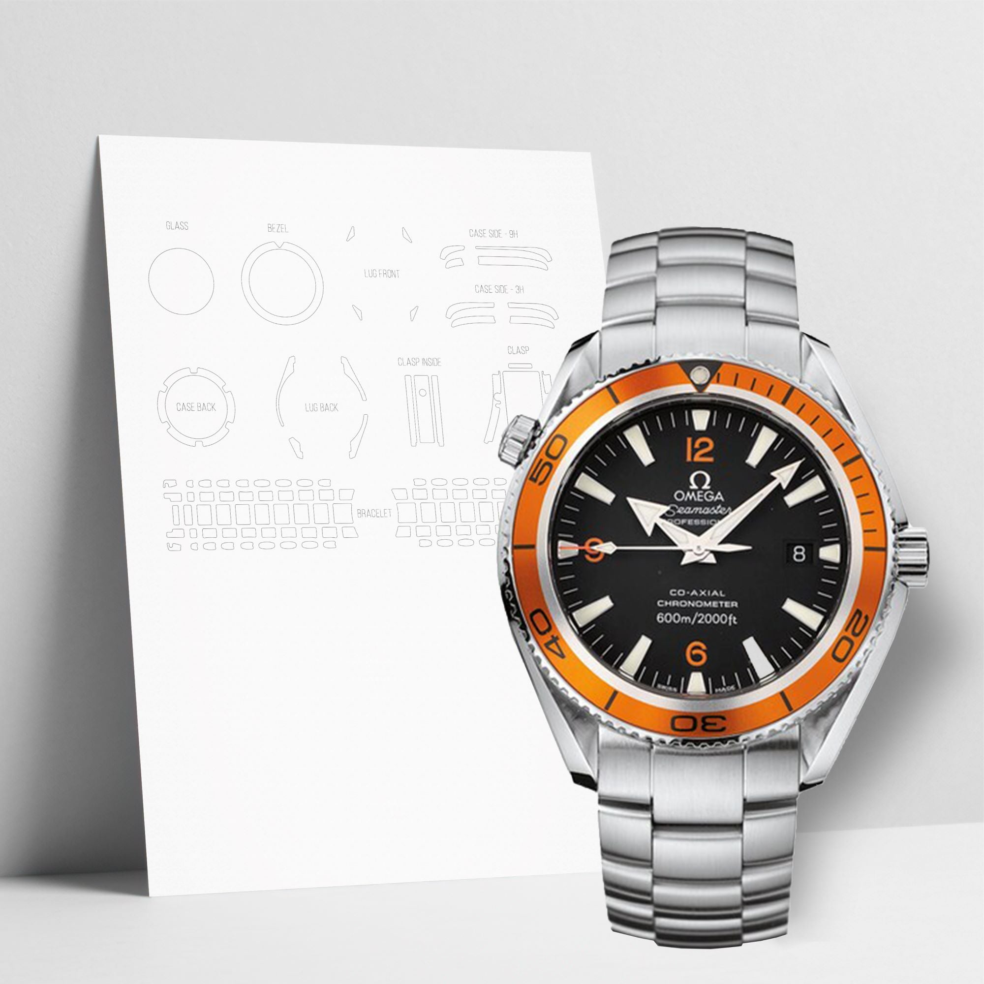 WATCHSHELL OMEGA PLANET OCEAN 2209.50.00 42MM PROTECTIVE FILM