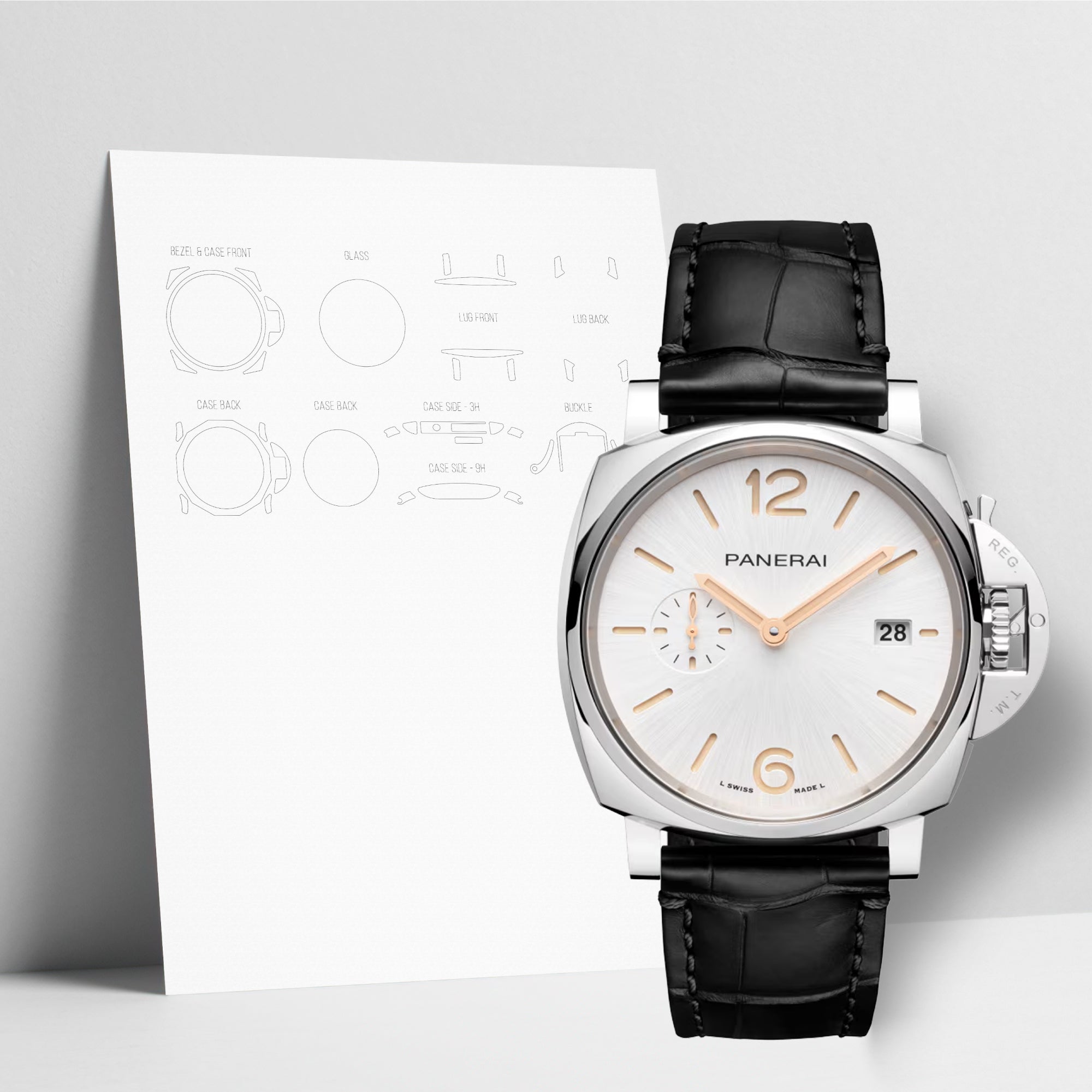 WATCHSHELL PANERAI LUMINOR PAM-01388 42MM PROTECTIVE FILM