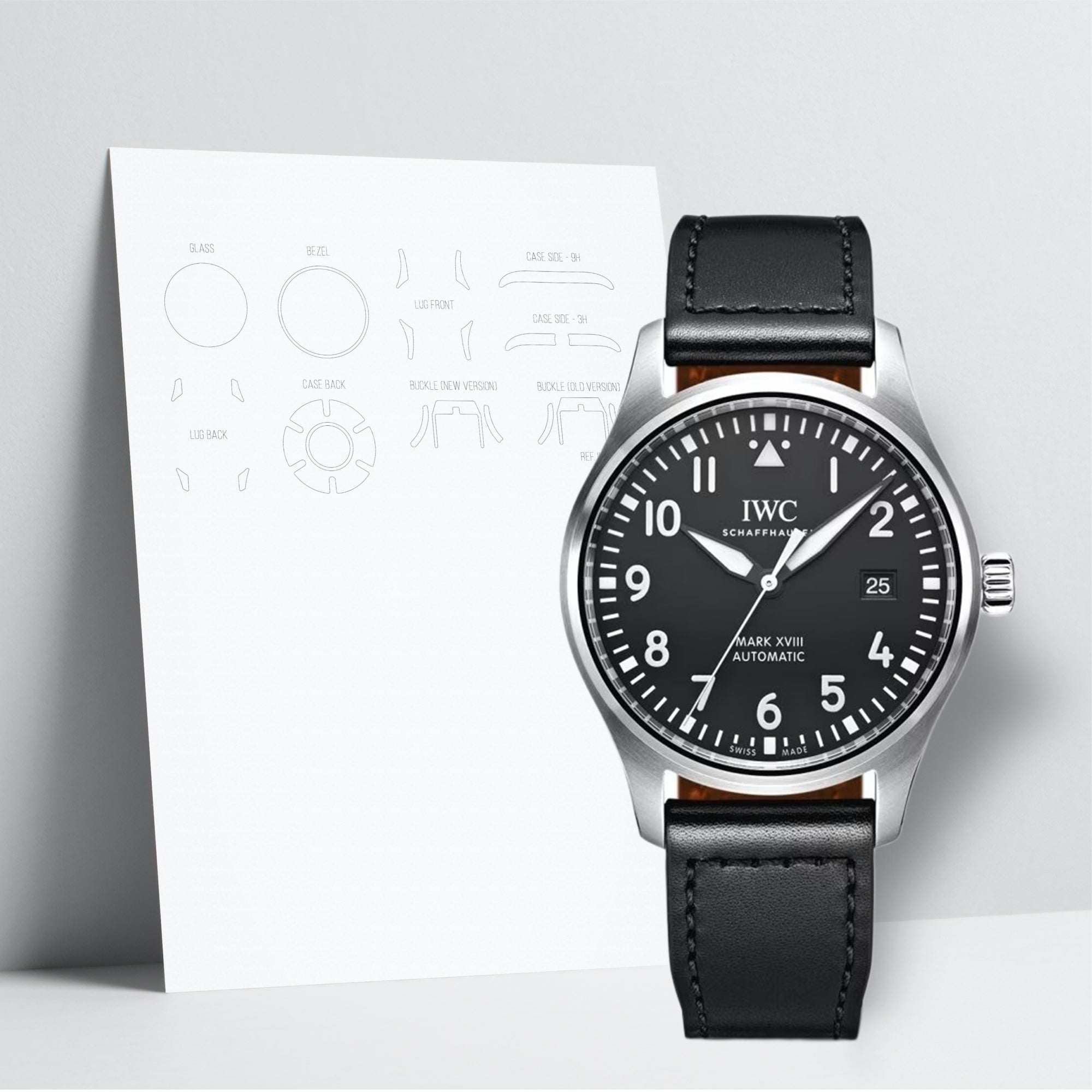 WATCHSHELL IWC MARK 18 IW327001 40MM PROTECTIVE FILM
