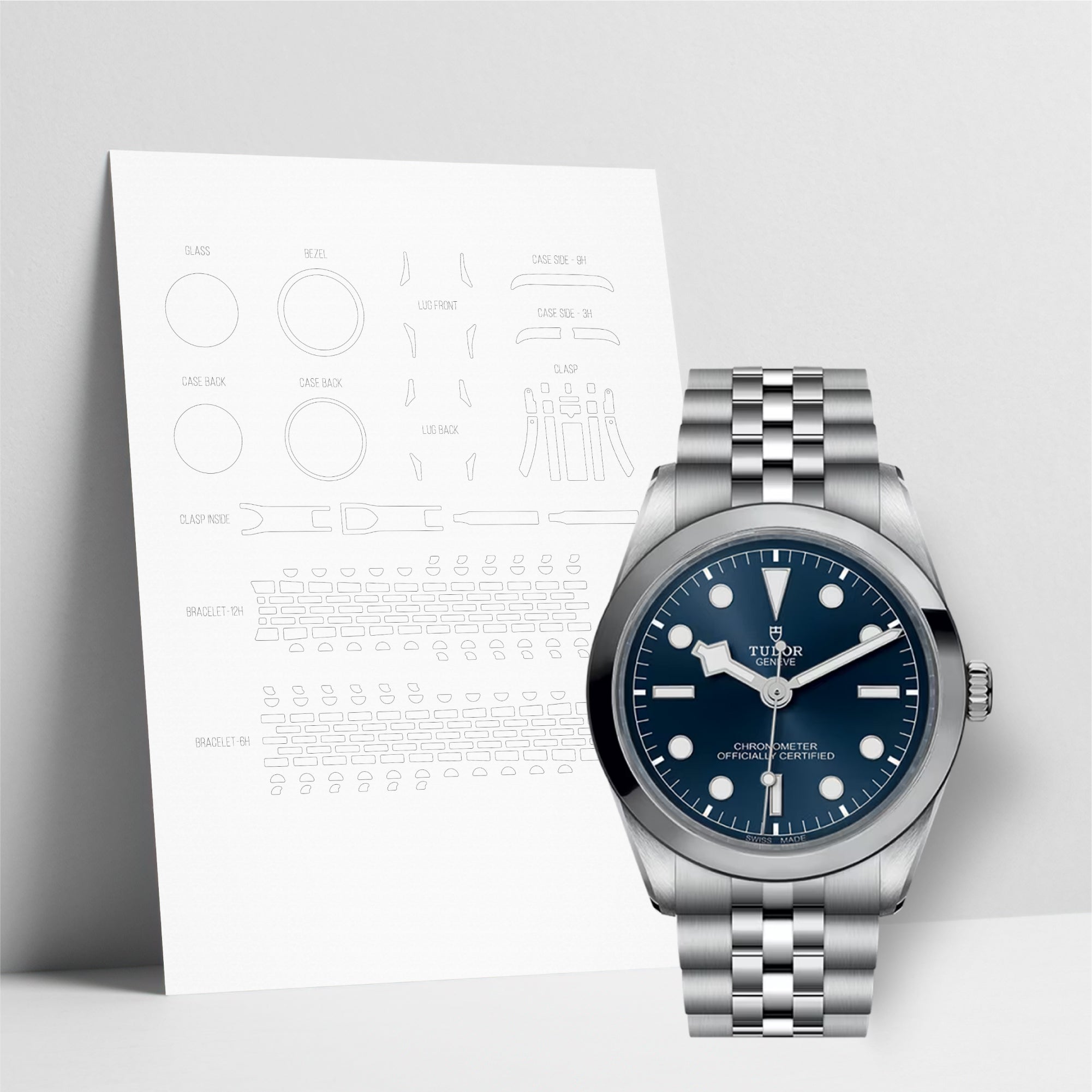 WATCHSHELL TUDOR M79640 BLACK BAY 36MM PROTECTIVE FILM