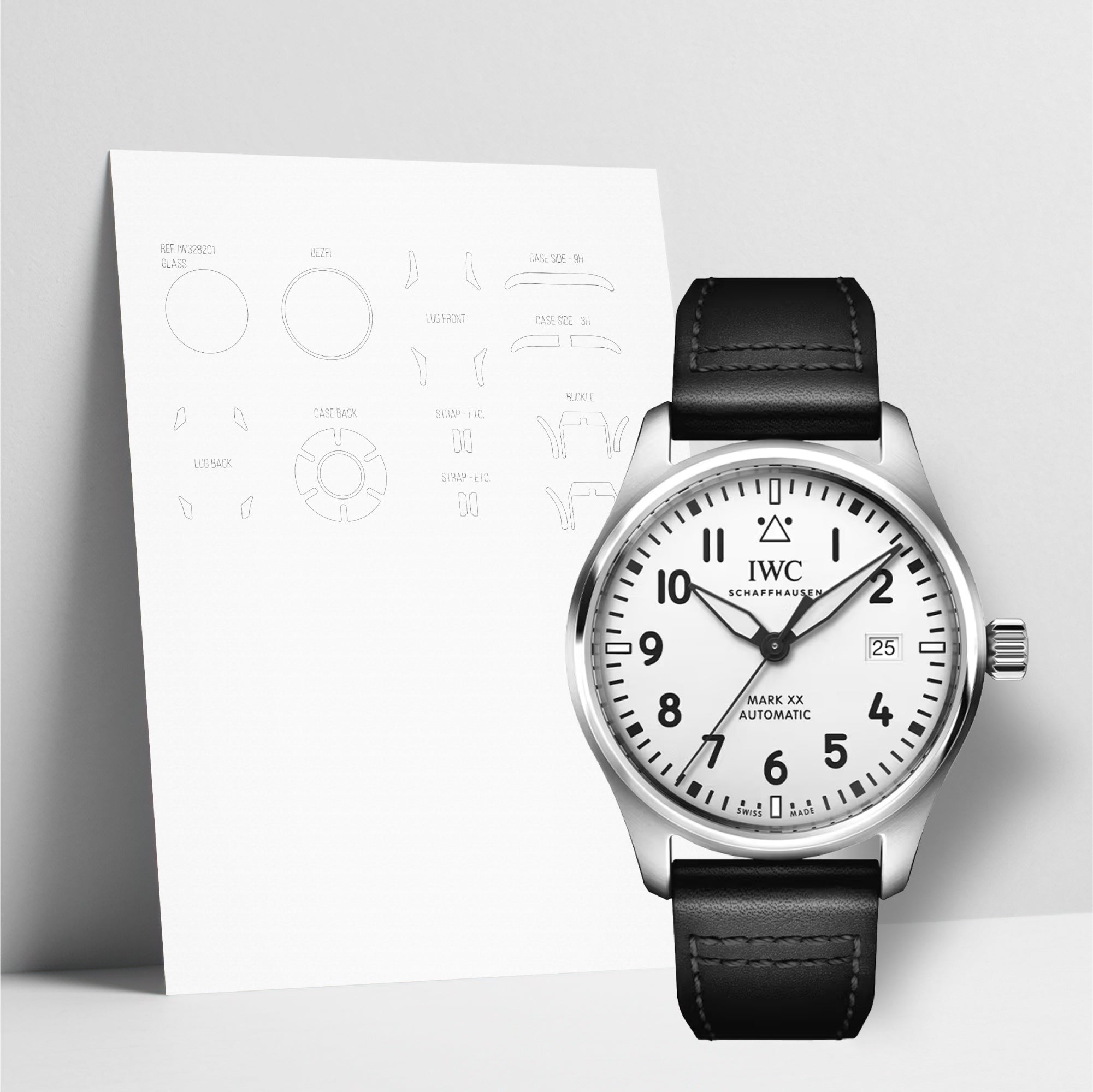 WATCHSHELL IWC MARK 20 IW328207 40MM PROTECTIVE FILM