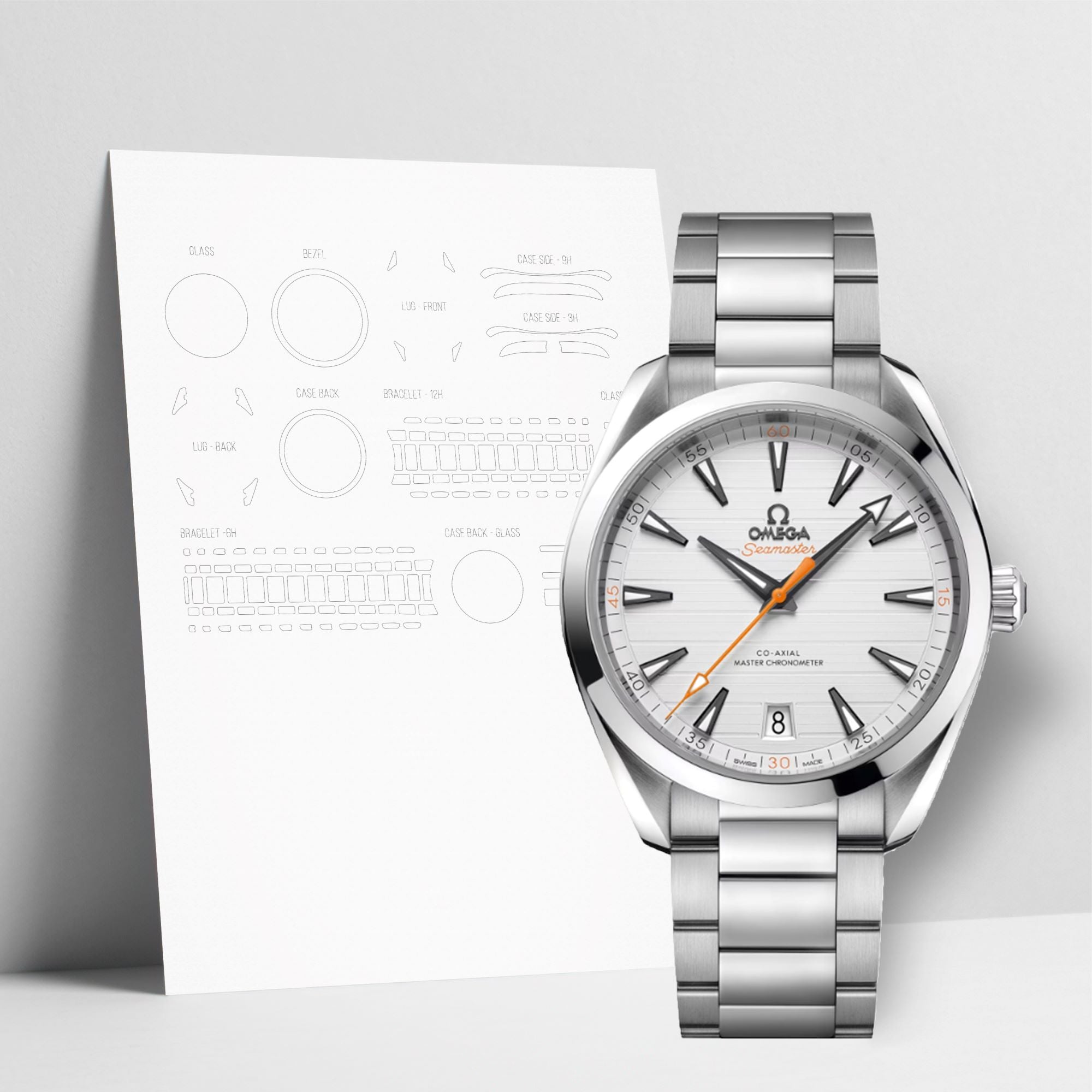 WATCHSHELL OMEGA AQUA TERRA 220.10.41.21.02.001 41MM PROTECTIVE FILM