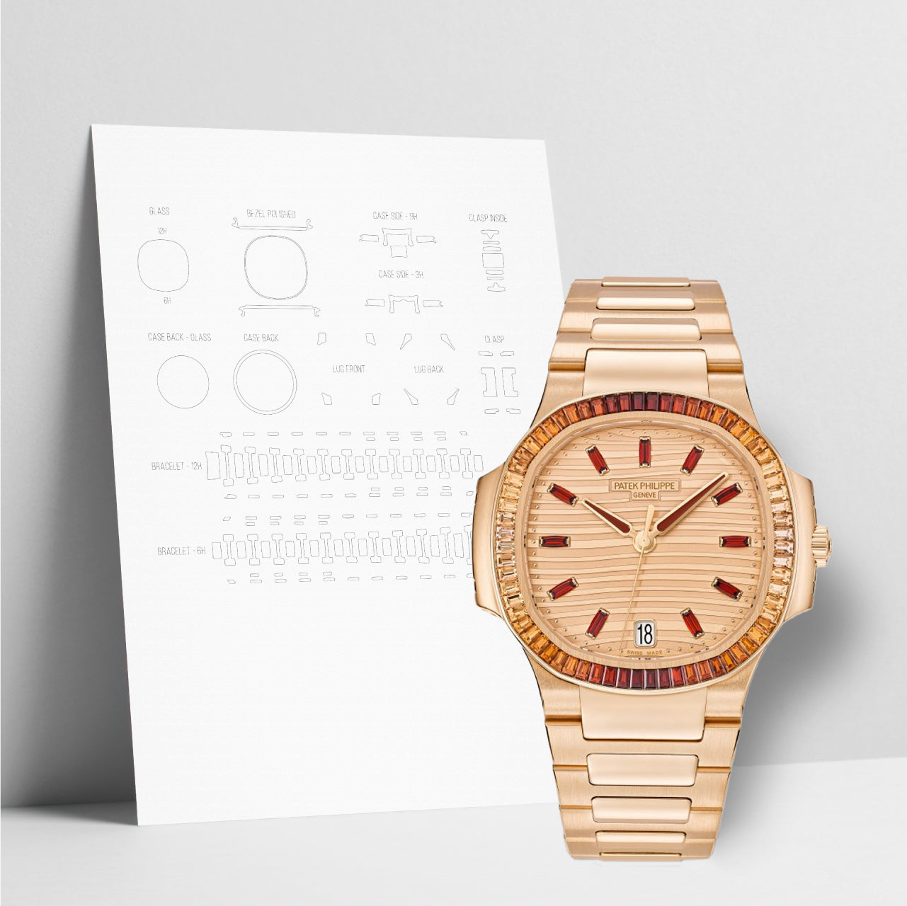 WATCHSHELL PATEK PHILIPPE NAUTILUS 7118/1300R 35.2MM PROTECTIVE FILM