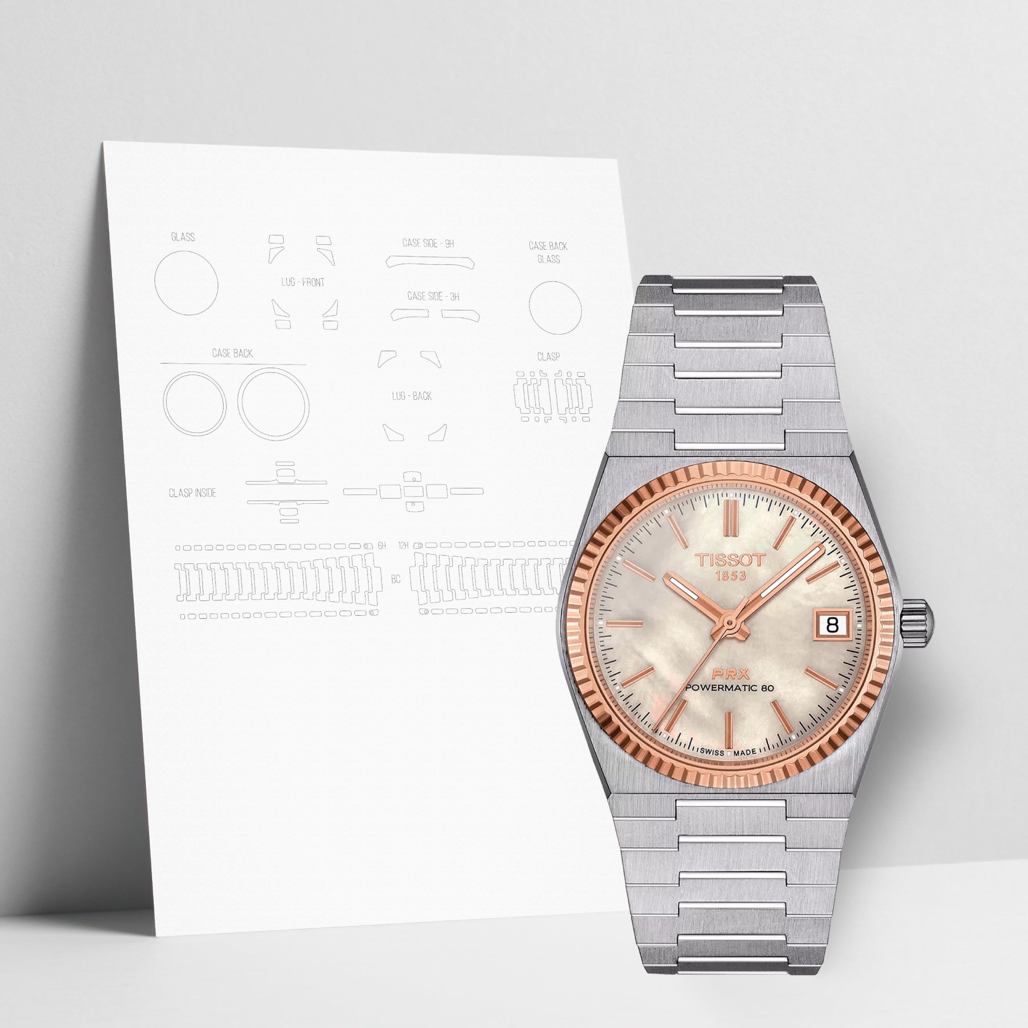 WATCHSHELL TISSOT PRX T931.207.41.111.00 35MM PROTECTIVE FILM