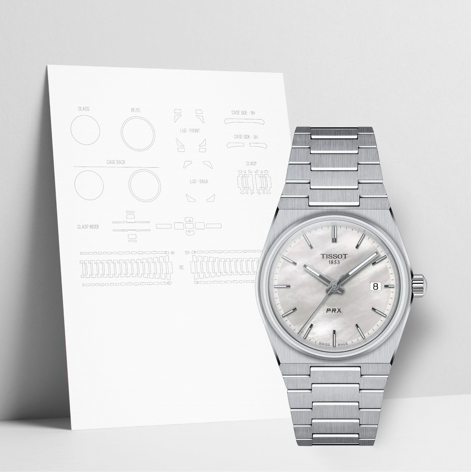 WATCHSHELL TISSOT PRX T137.210.11.111.00 35MM PROTECTIVE FILM