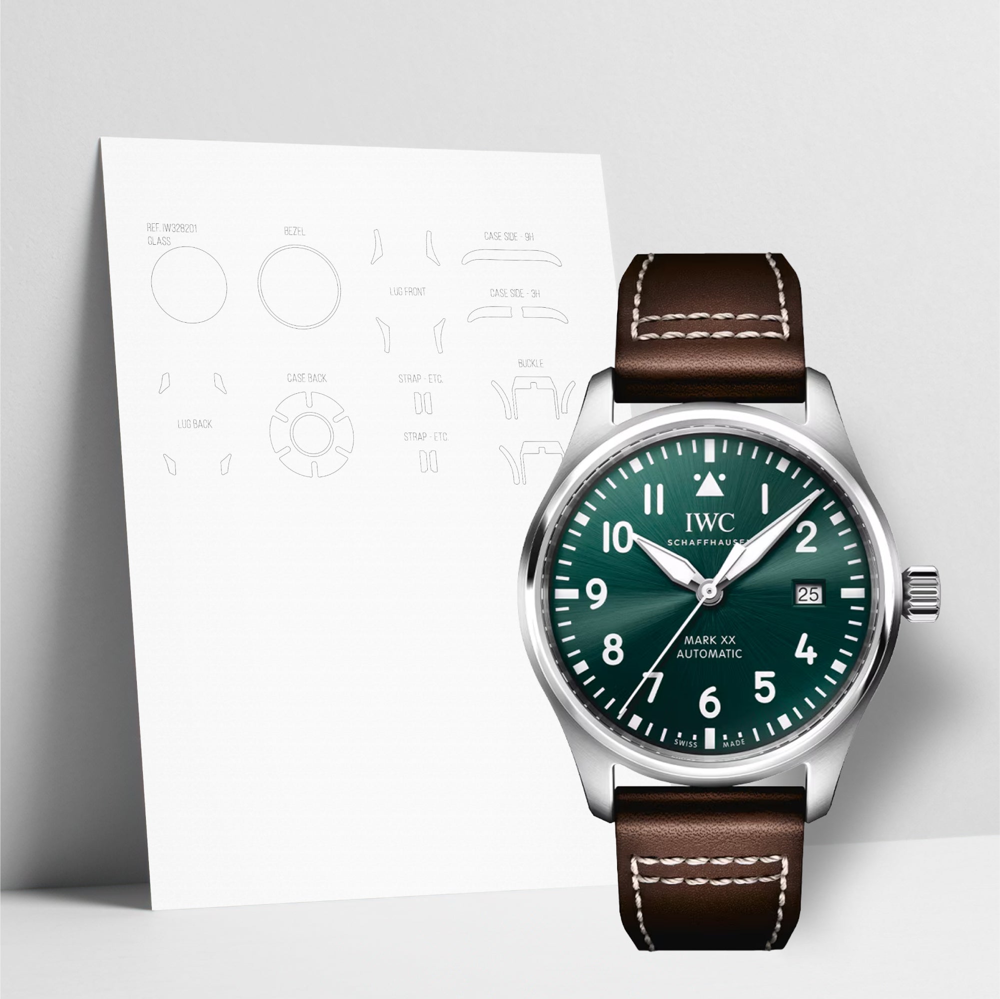 WATCHSHELL IWC MARK 20 IW328205 40MM PROTECTIVE FILM