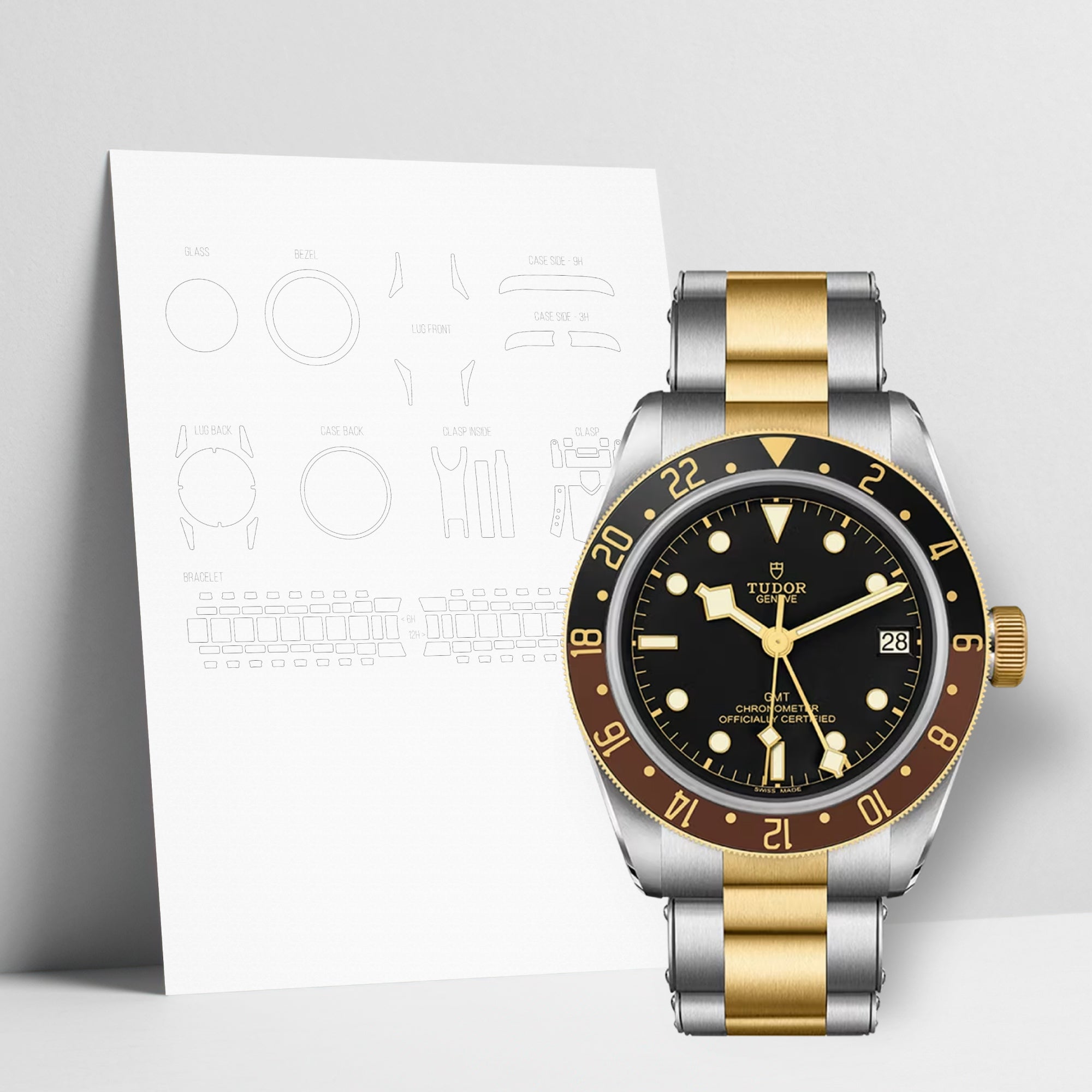 WATCHSHELL TUDOR BLACK BAY M79833MN 41MM PROTECTIVE FILM