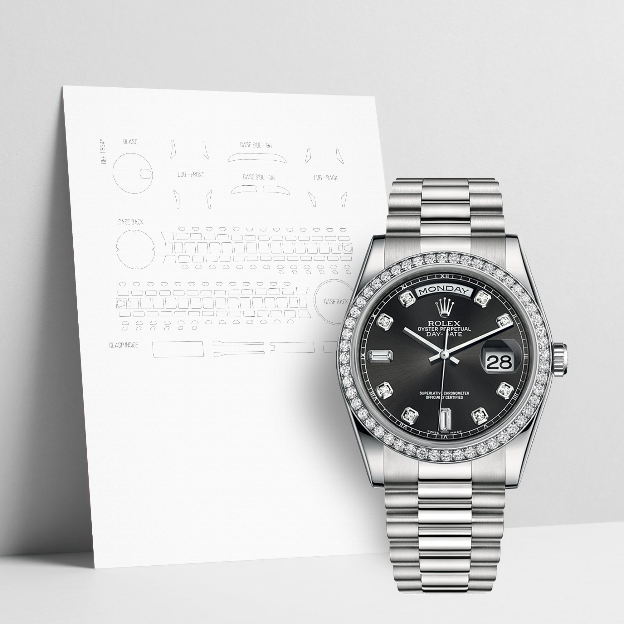 WATCHSHELL ROLEX DAY-DATE 118346 36MM PRESIDENT PROTECTIVE FILM