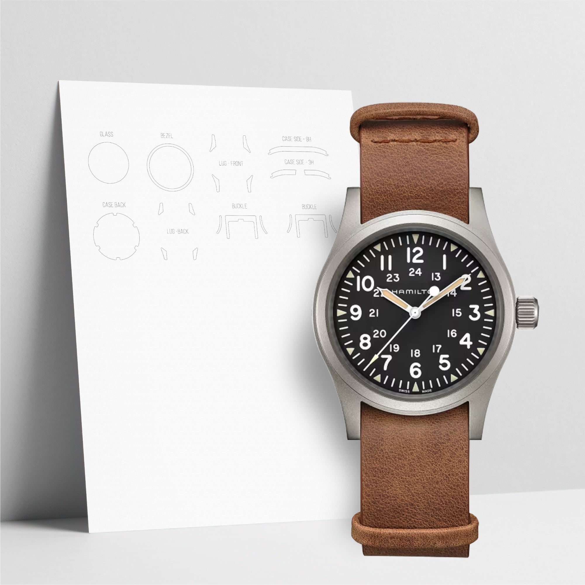 WATCHSHELL HAMILTON KHAKI FIELD H69439531 38MM PROTECTIVE FILM