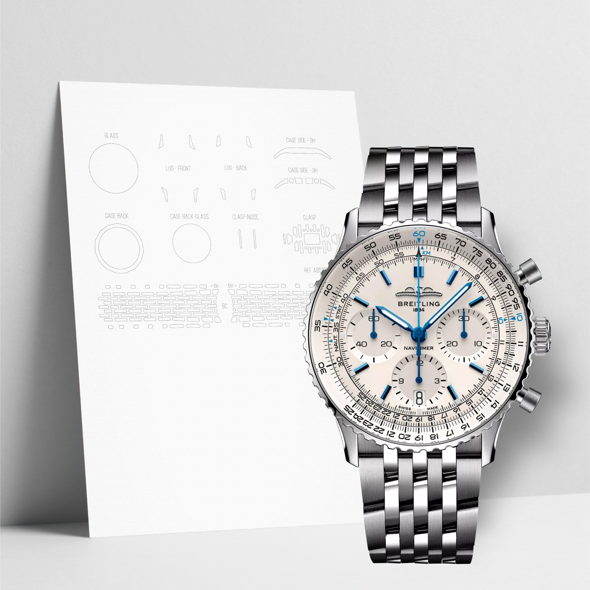WATCHSHELL BREITLING NAVITIMER AB0139A71G1A1 41MM PROTECTIVE FILM