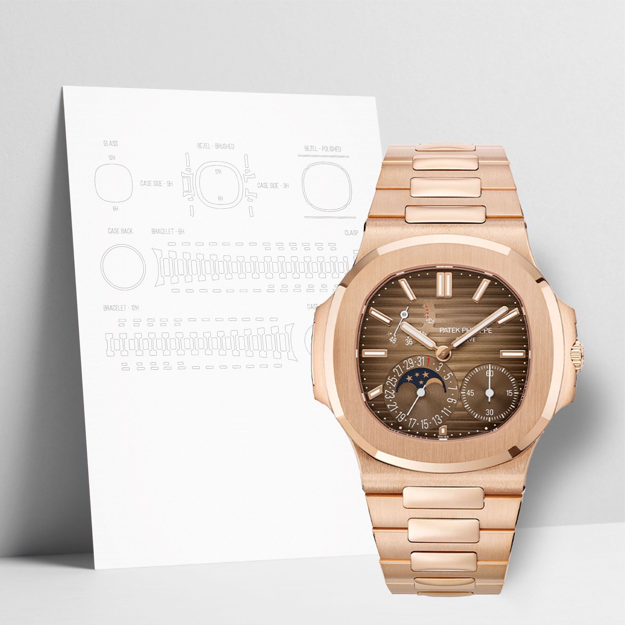 WATCHSHELL PATEK PHILIPPE NAUTILUS 5712/1R 40MM PROTECTIVE FILM