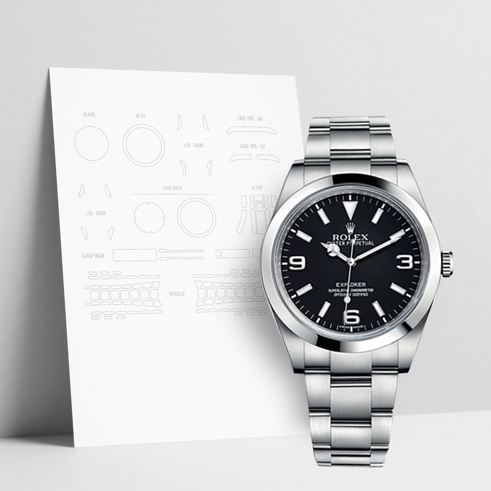 WATCHSHELL ROLEX EXPLORER 214270 39MM OYSTER PROTECTIVE FILM