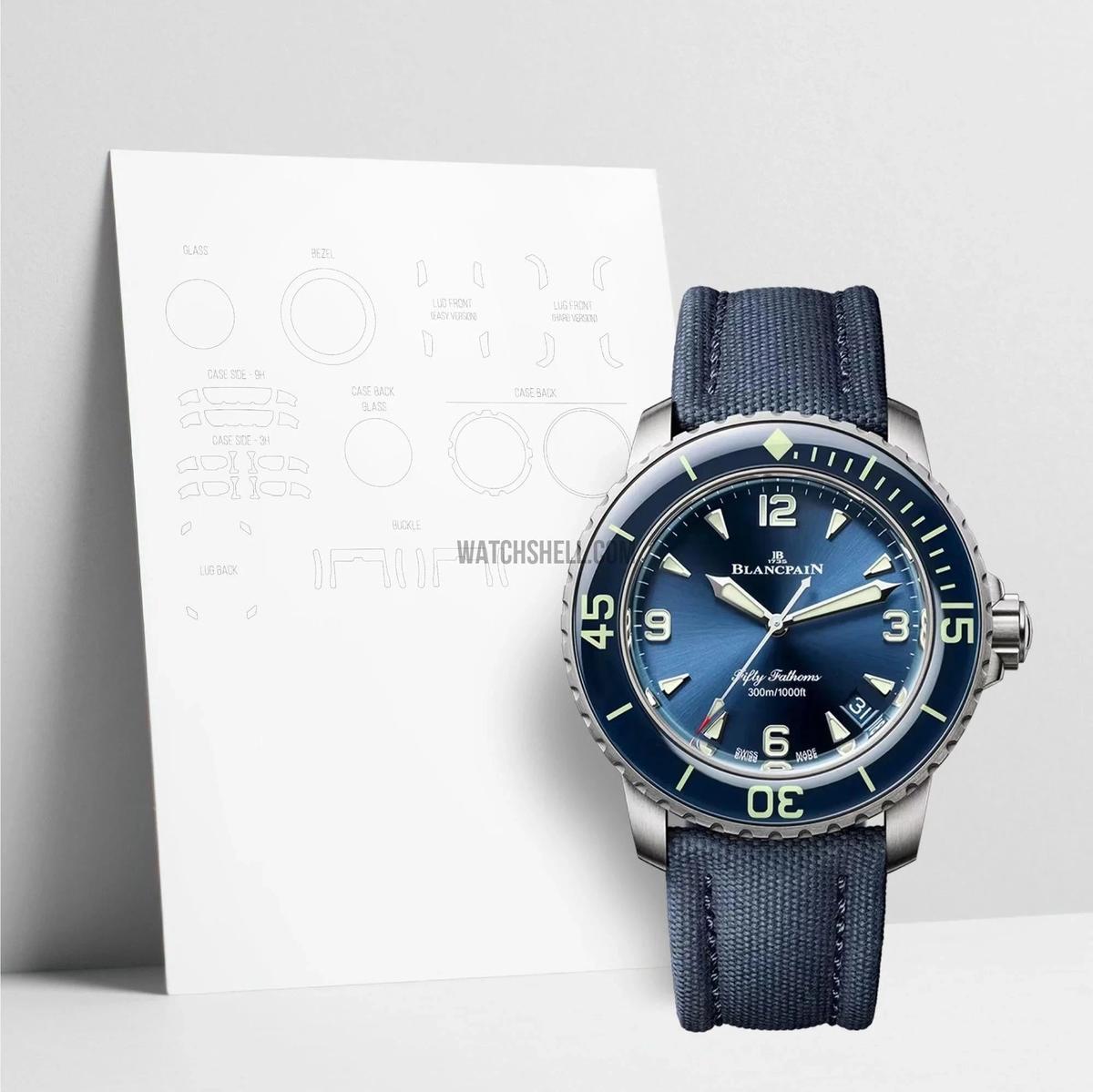 WatchShell for Blancpain Fifty Fathoms 5010 12B40 O52A