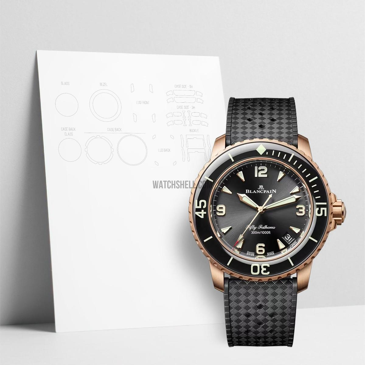 WatchShell for Blancpain Fifty Fathoms 5010 36B30 B64B