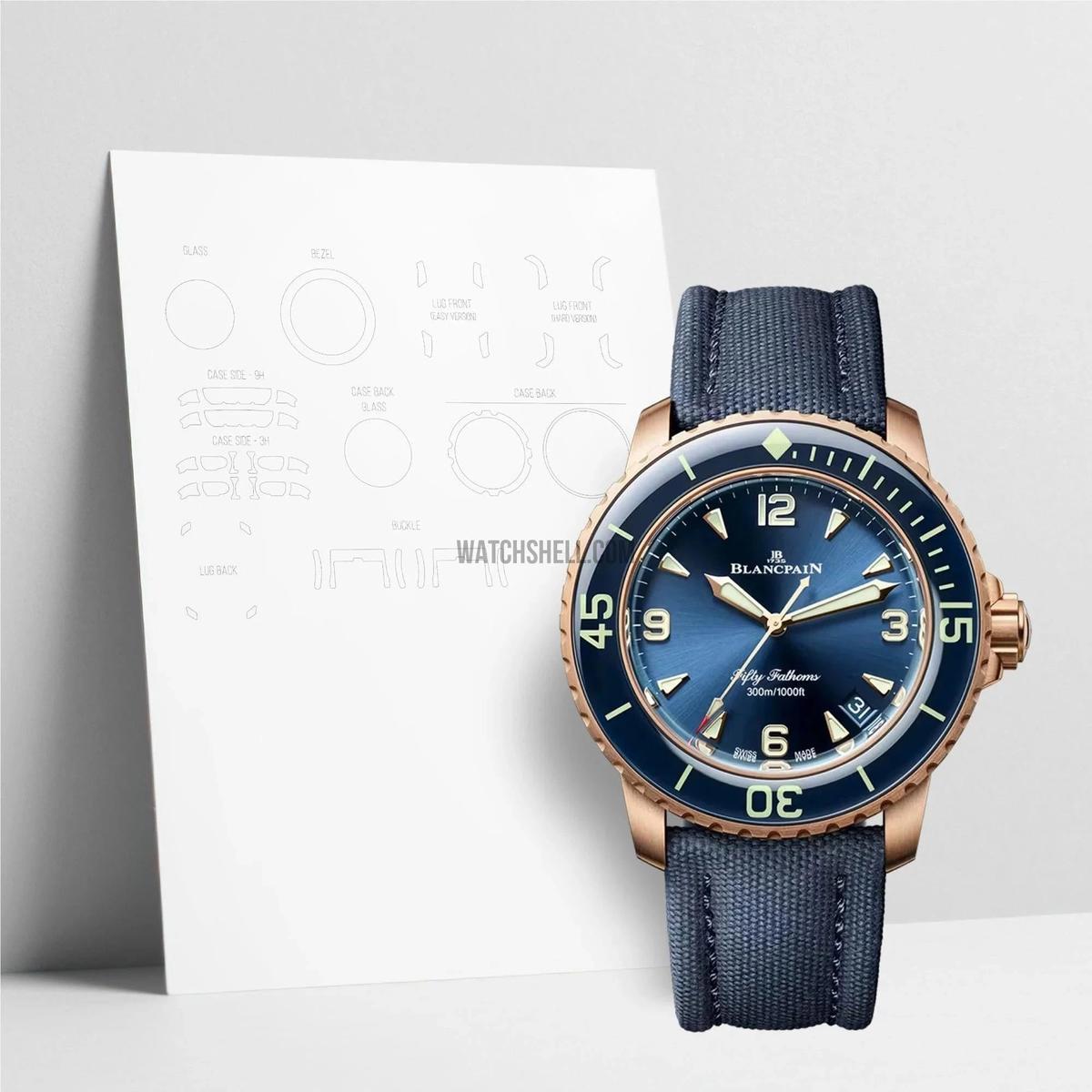 WatchShell for Blancpain Fifty Fathoms 5010 36B40 O52A