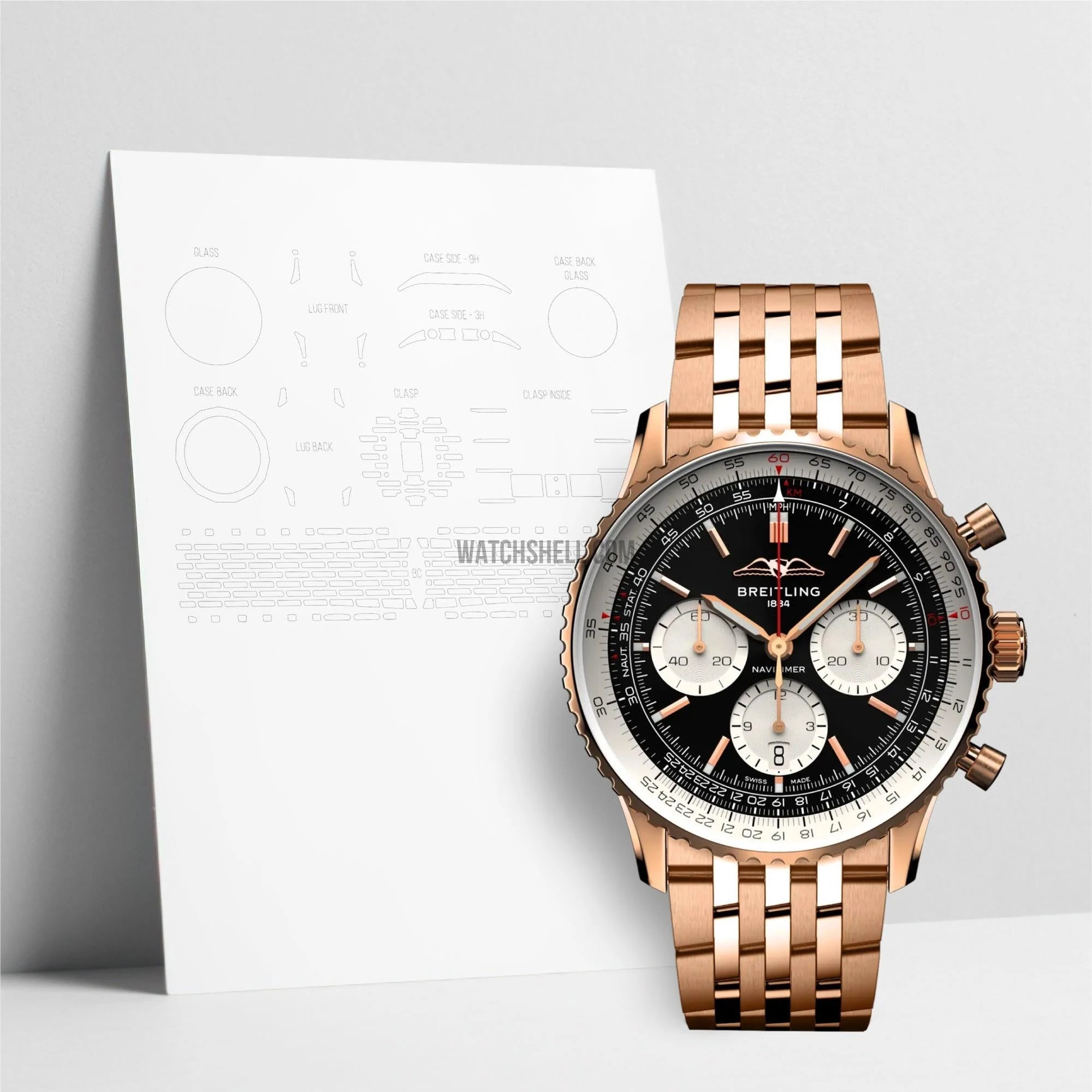 WatchShell for Breitling Navitimer RB0138211B1R1