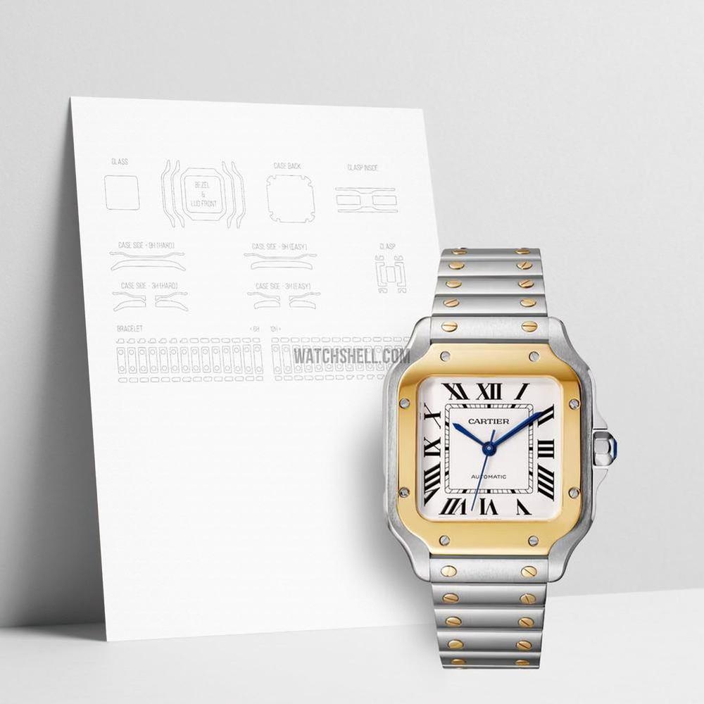 WatchShell for Cartier Santos W2SA0016