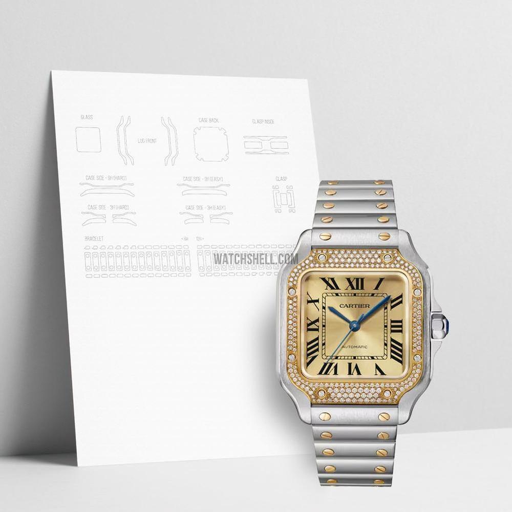 WatchShell for Cartier Santos W3SA0007