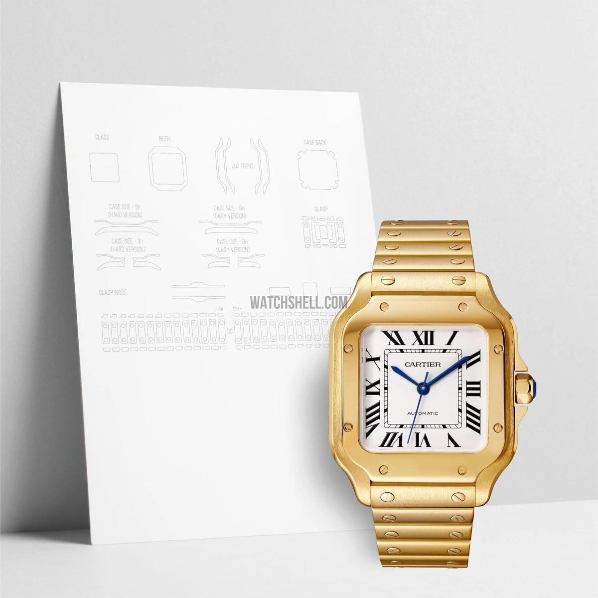 WatchShell for Cartier Santos WGSA0030