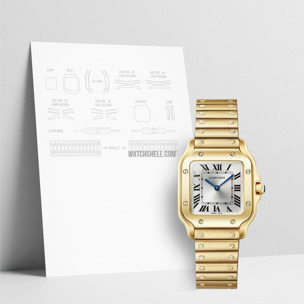 WatchShell for Cartier Santos WGSA0107