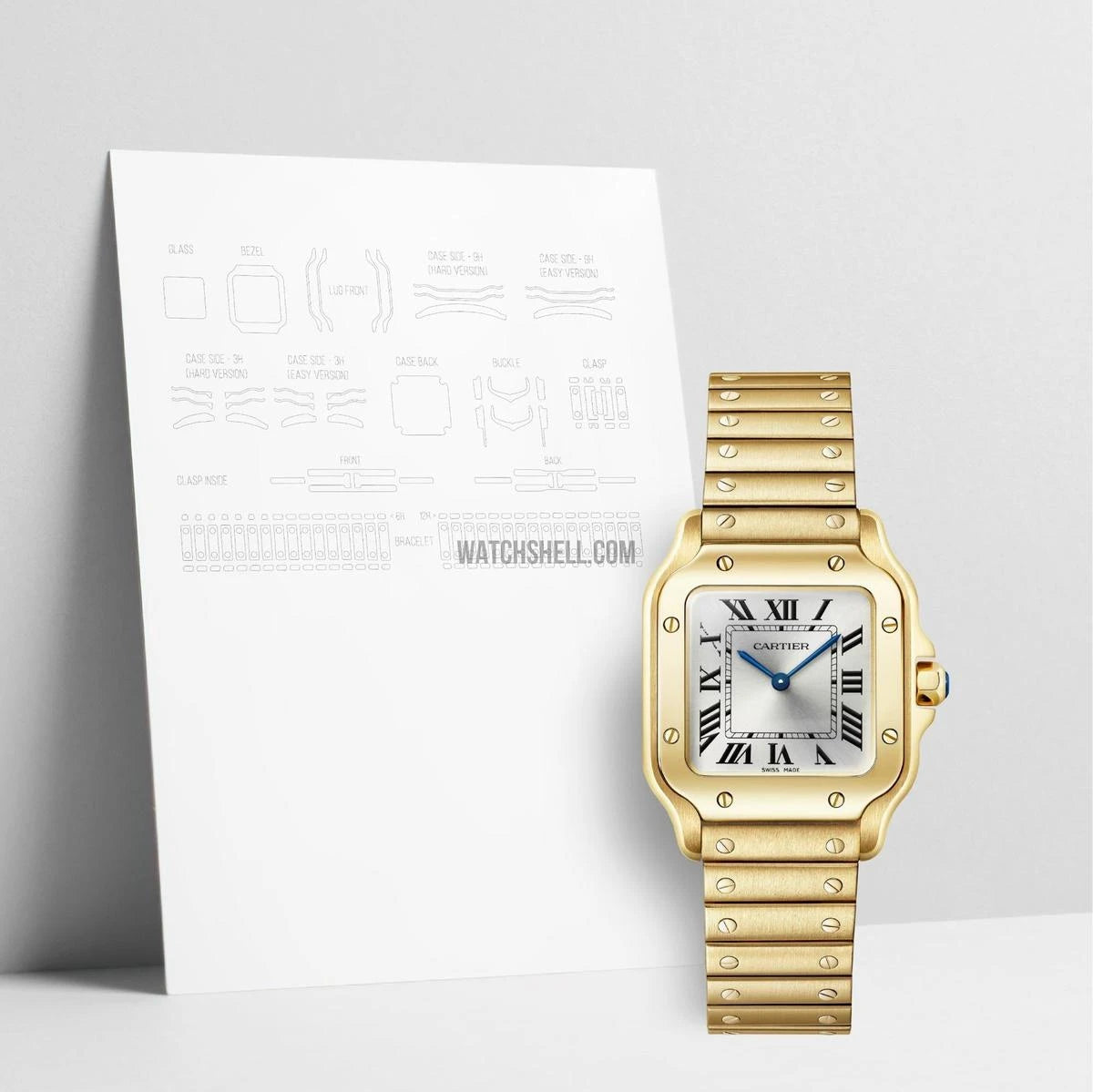 WatchShell for Cartier Santos WGSA0107