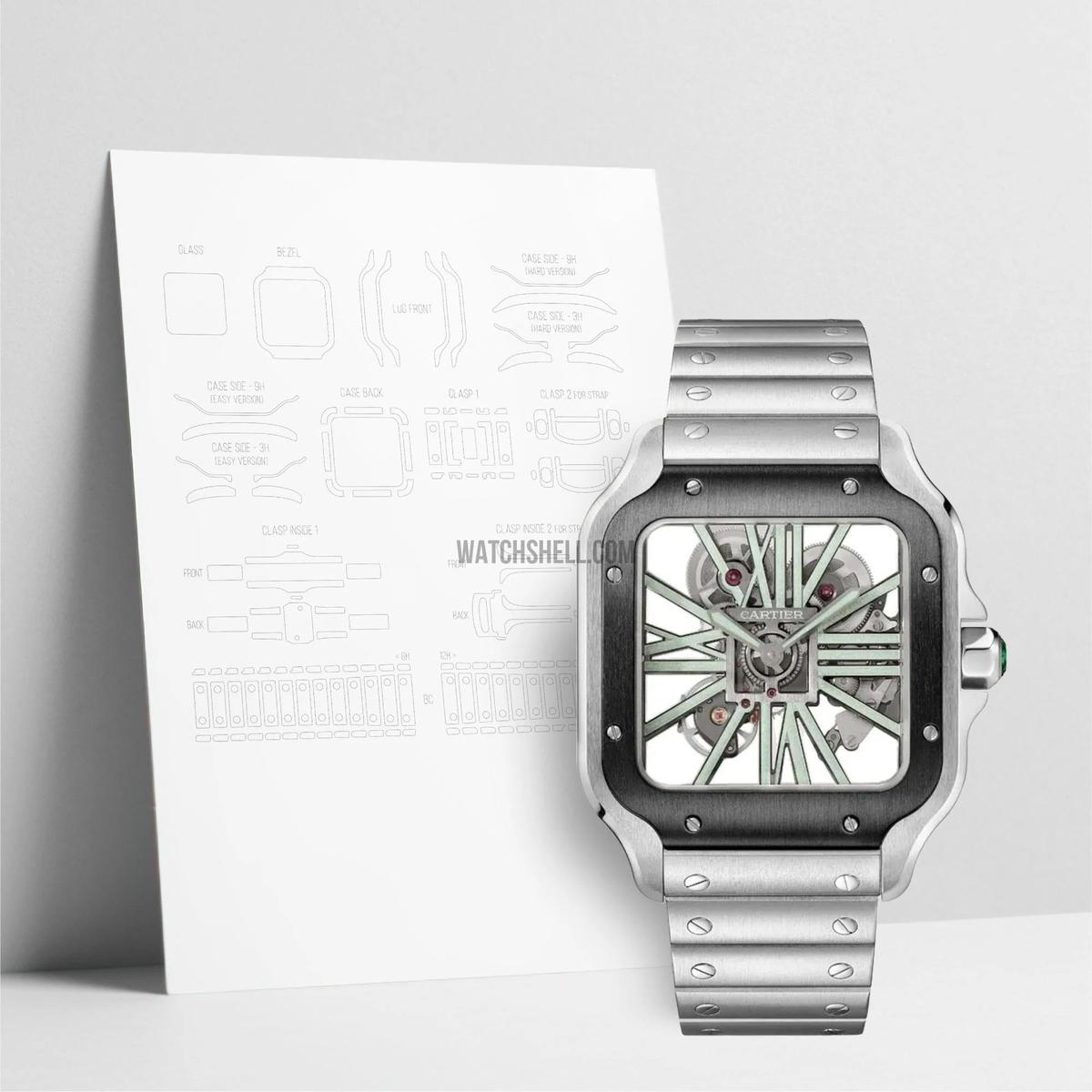 WatchShell for Cartier Santos WHSA0033