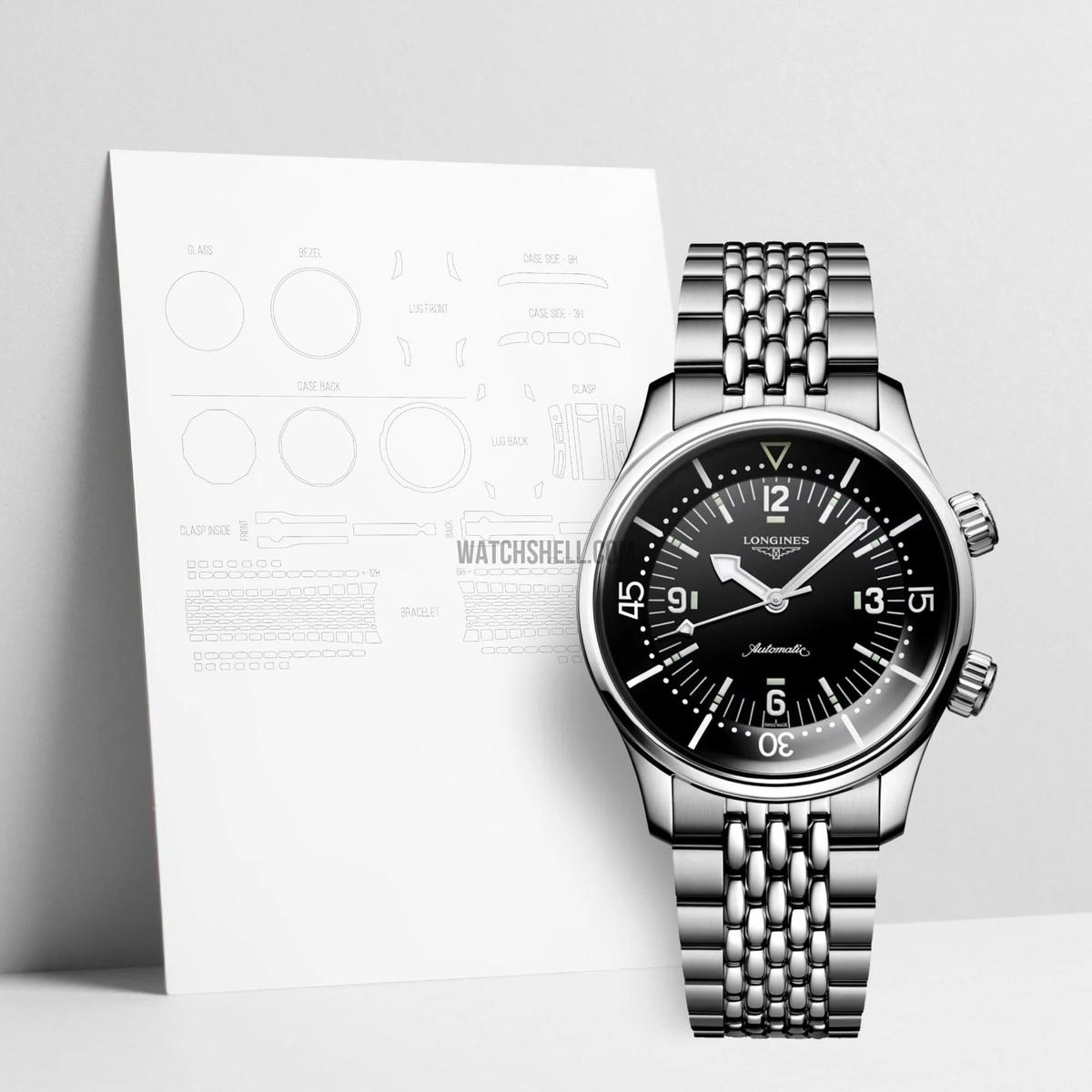 WatchShell for Longines Heritage L3.764.4.50.6 (Old Clsp)