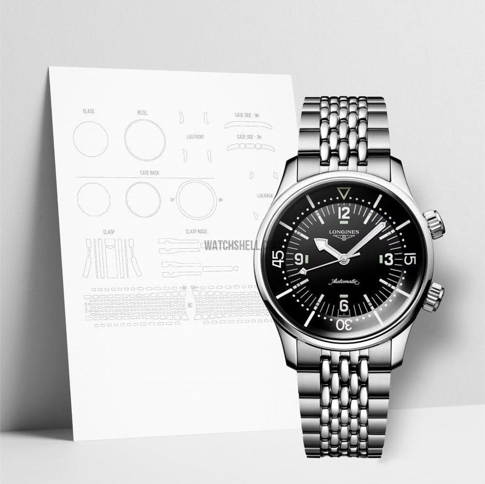 WatchShell for Longines Legend Diver L3.764.4.50.7