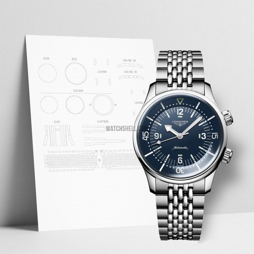 WatchShell for Longines Legend Diver L3.764.4.90.7
