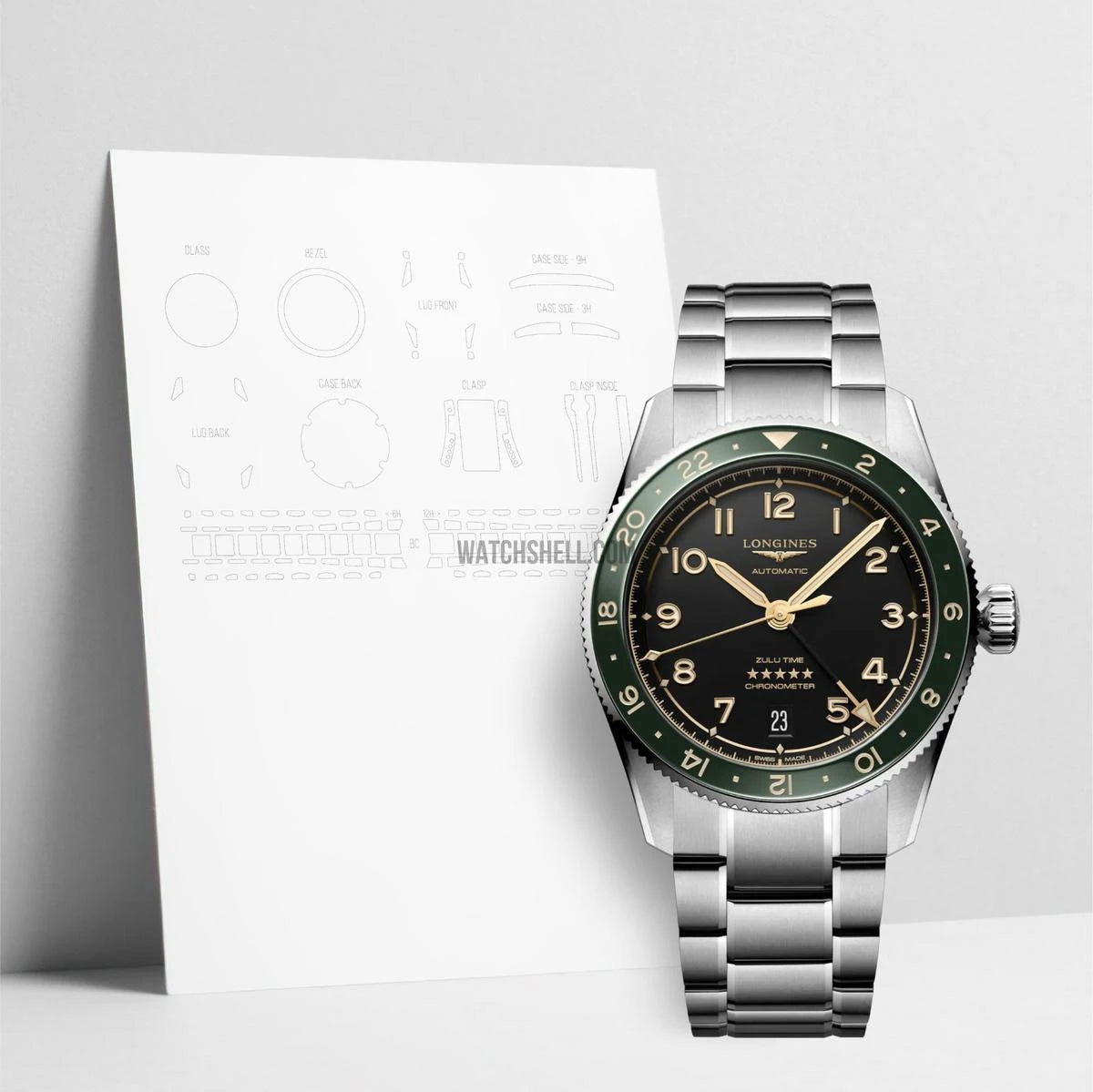 WatchShell for Longines Spirit Zulu Time L3.802.4.63.6