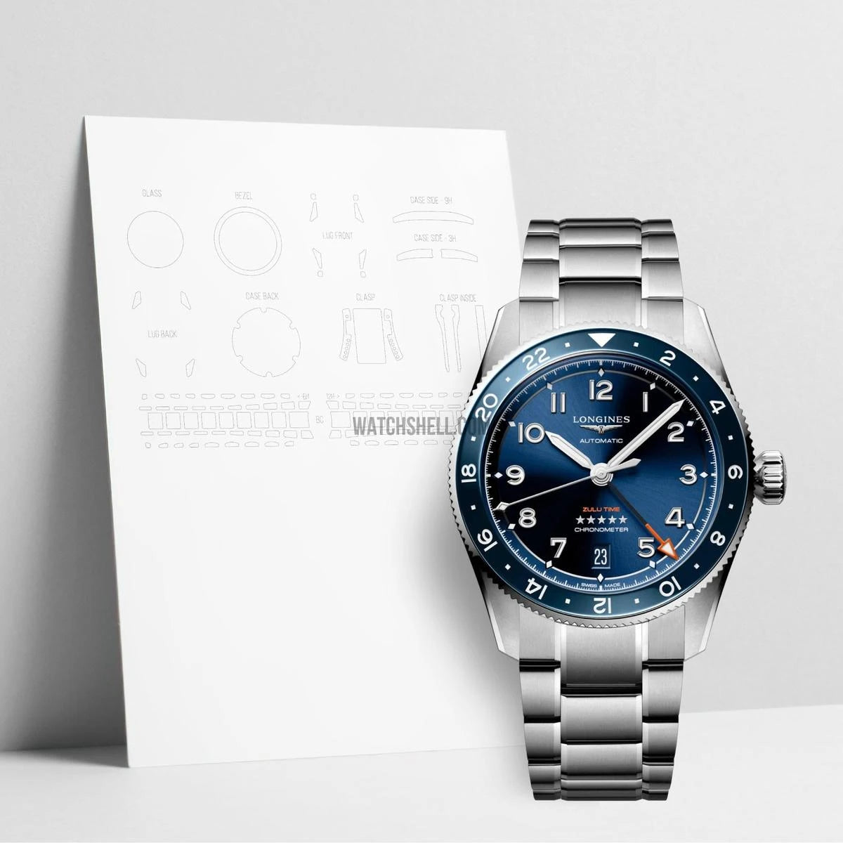 WatchShell for Longines Spirit Zulu Time L3.802.4.93.6