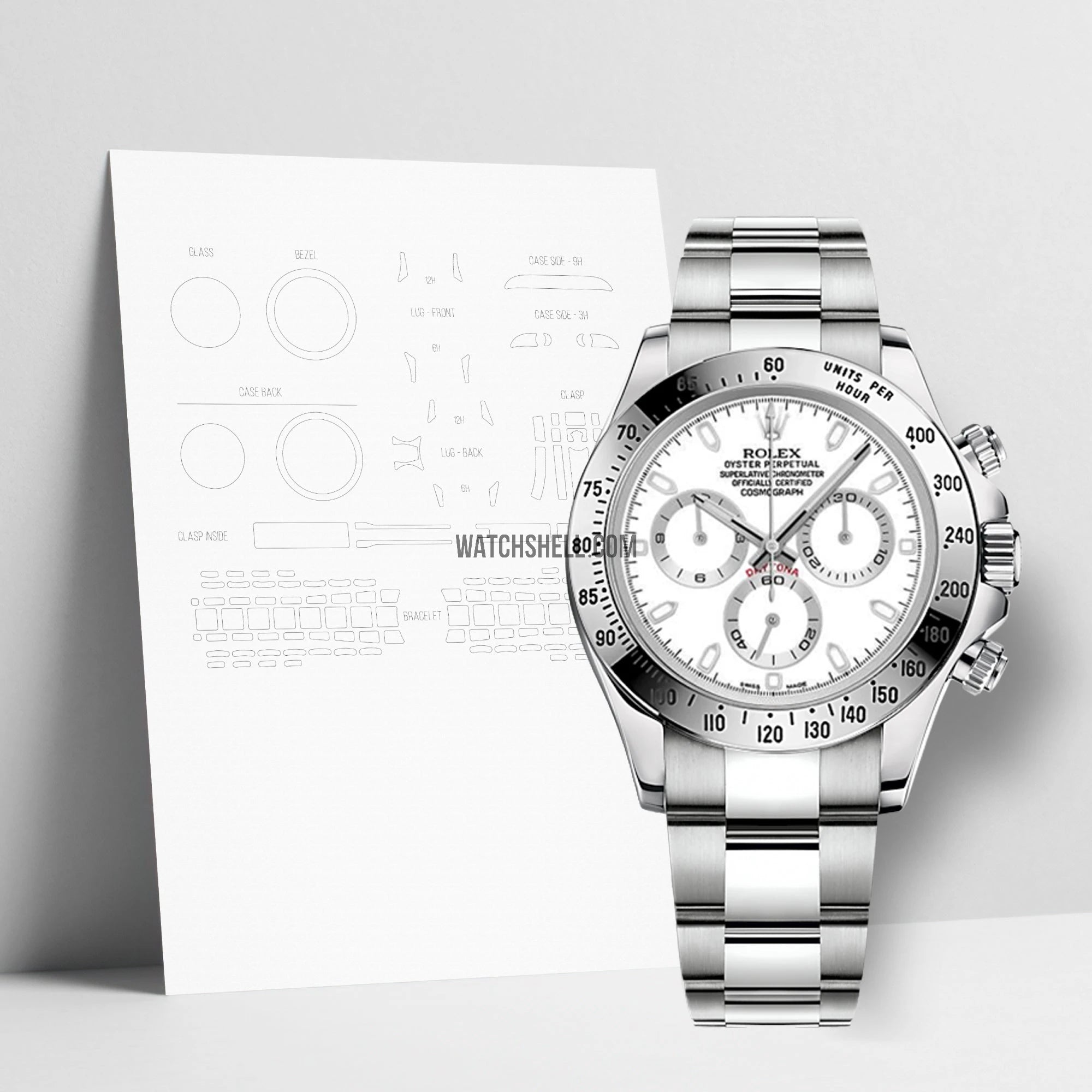 WatchShell for Rolex Daytona 116520 40mm Oyster WatchShell